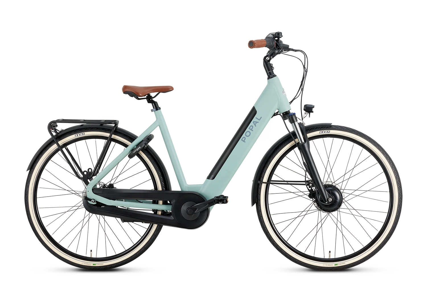 Popal Novel FM XS – Elektrische Damesfiets 28 inch – 504Wh Intube Accu – 7 Versnellingen – Hydraulische Schijfremmen – Mineral Green - AE-trading