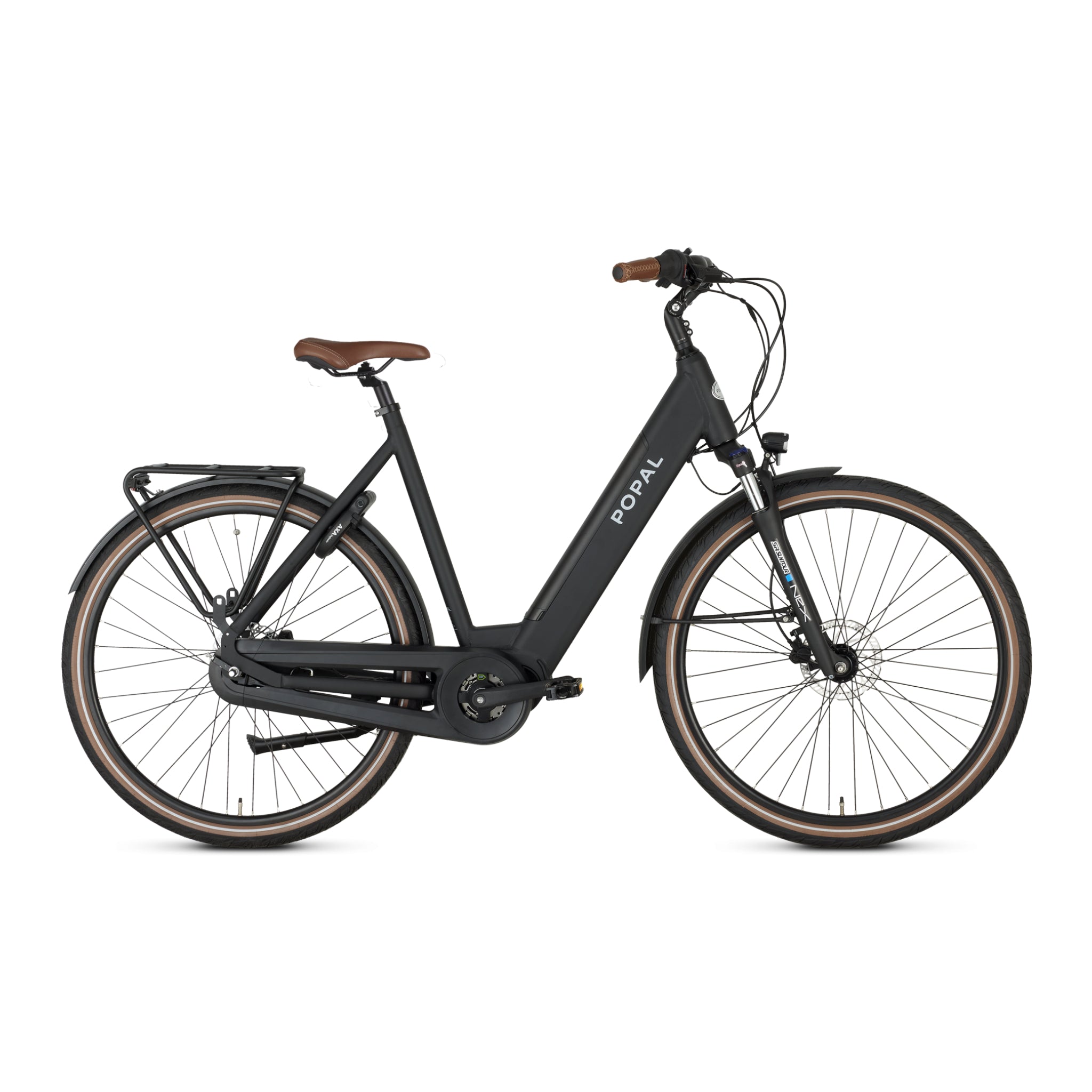 Popal Novel MM M – Elektrische Damesfiets 28 inch – 520Wh Middenmotor – Shimano Nexus 7 – Hydraulische Schijfremmen – Mat Zwart - AE-trading