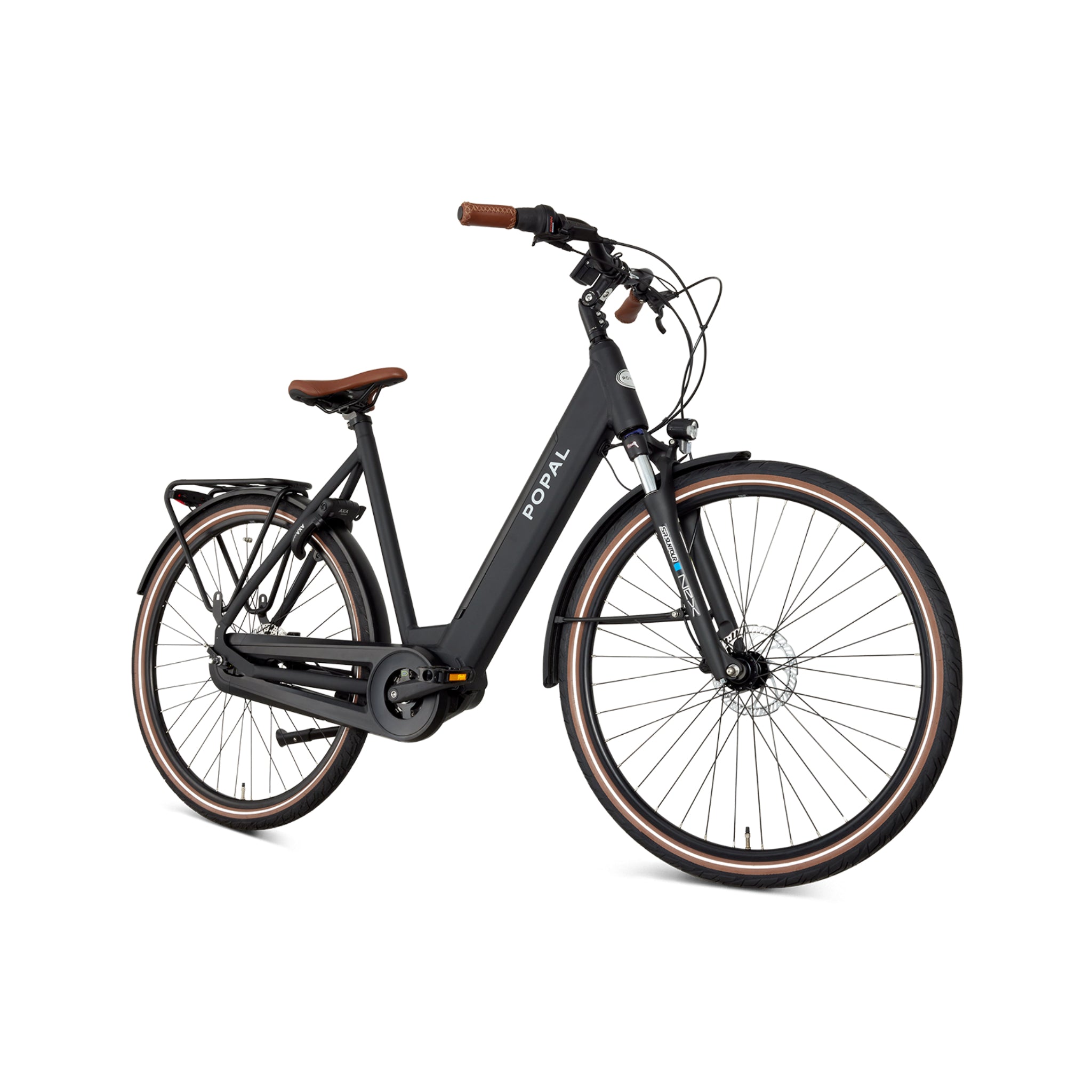 Popal Novel MM M – Elektrische Damesfiets 28 inch – 520Wh Middenmotor – Shimano Nexus 7 – Hydraulische Schijfremmen – Mat Zwart - AE-trading
