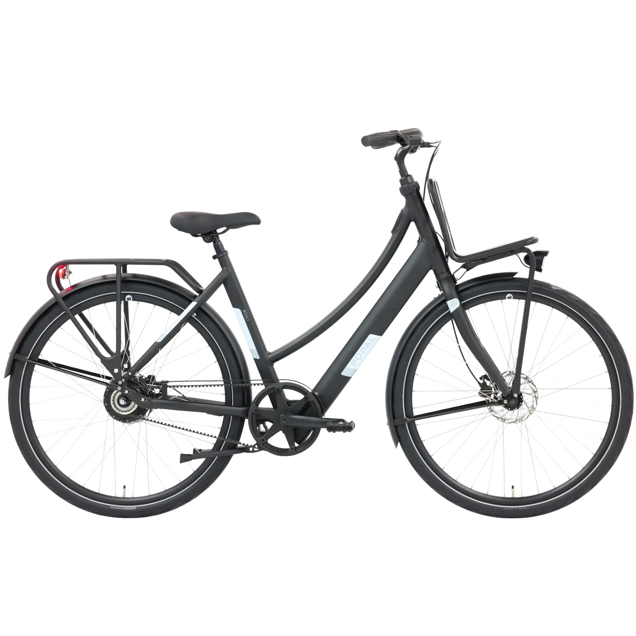 Popal ROYL1 - Elektrische Fiets - Mat Zwart - 28 inch - 53 cm - Belt Drive - Accu 360Wh (36V, 14.5Ah) - 250W Ananda Motor (35Nm) - Hydraulische Remmen - AE-trading