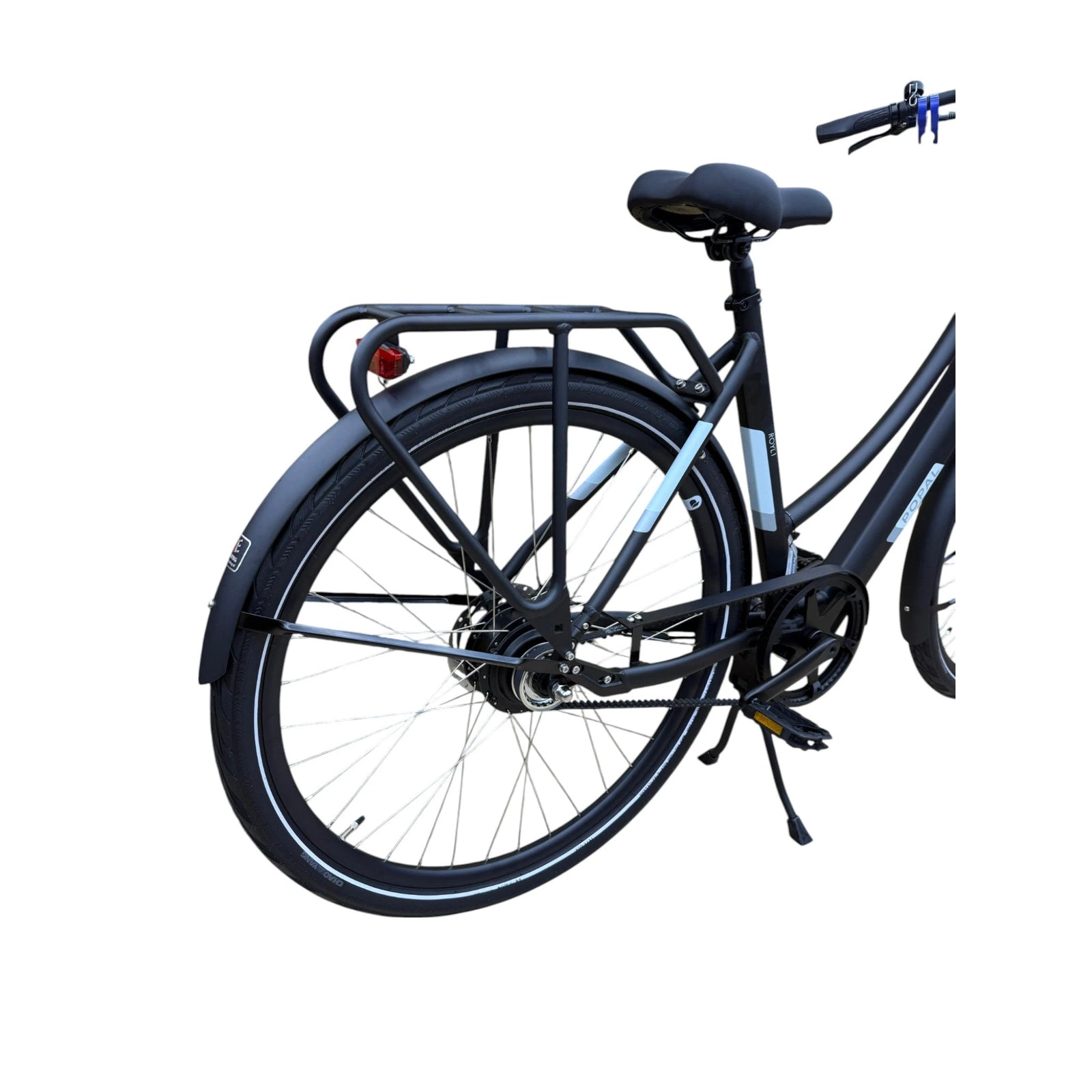 Popal ROYL1 - Elektrische Fiets - Mat Zwart - 28 inch - 47 cm - Belt Drive - Accu 360Wh (36V, 14.5Ah) - 250W Ananda Motor (35Nm) - Hydraulische Remmen - AE-trading