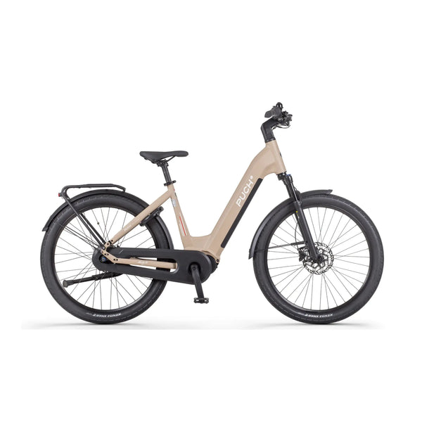 Puch E-Felice N7 - Elektrische Fiets - Mat Beige - 48cm - Lage Instap - 720Wh Accu Capaciteit - 250W Ananda Middenmotor - Hydraulische Remmen - Shimano Nexus 7 Versnellingen - AE-trading