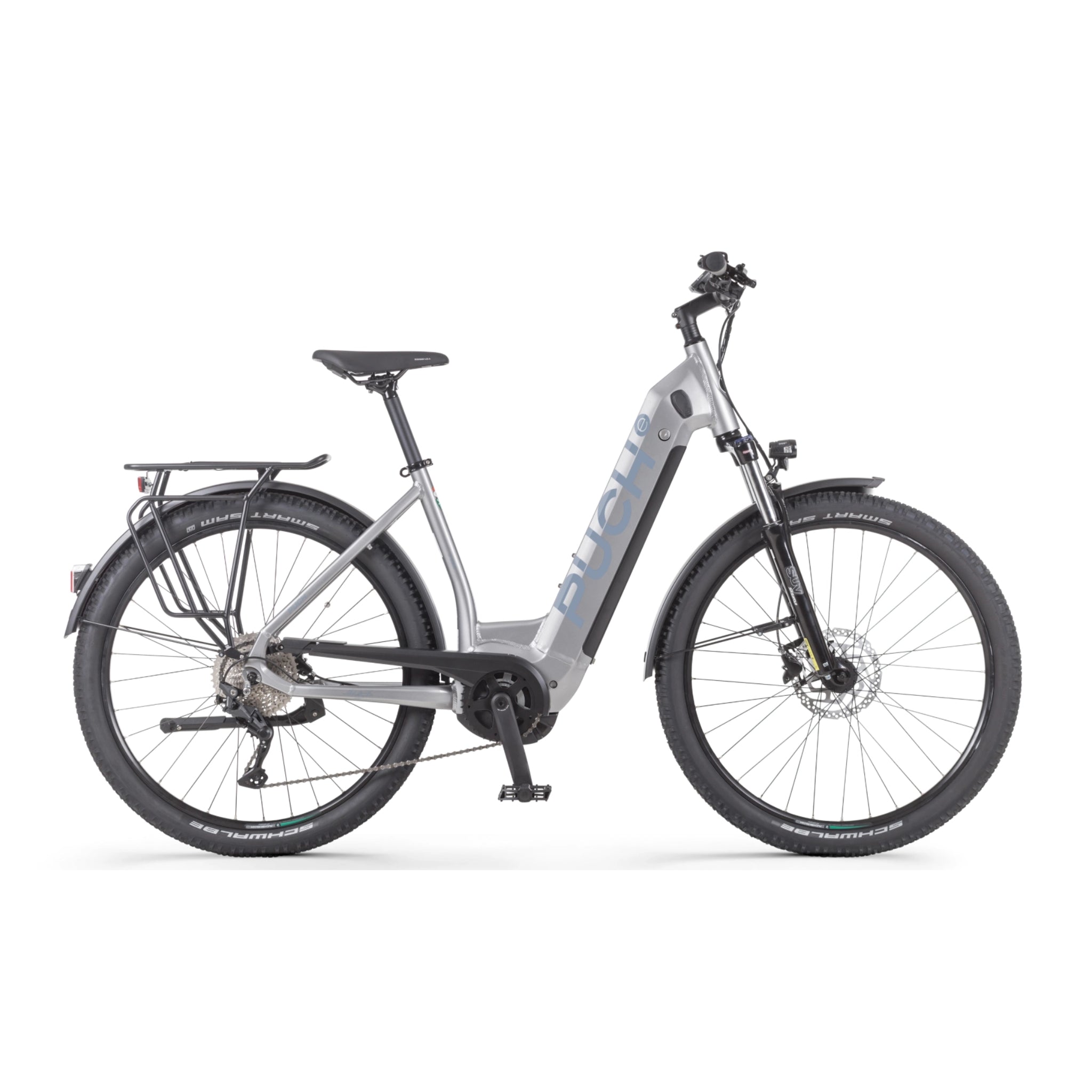 Puch E-Outdoor Performance - Elektrische Fiets - Glanzend Zilver - Accu 625Wh - 250W Bosch Middenmotor - Shimano Deore 10 Versnellingen - Hydraulische Remmen - AE-trading