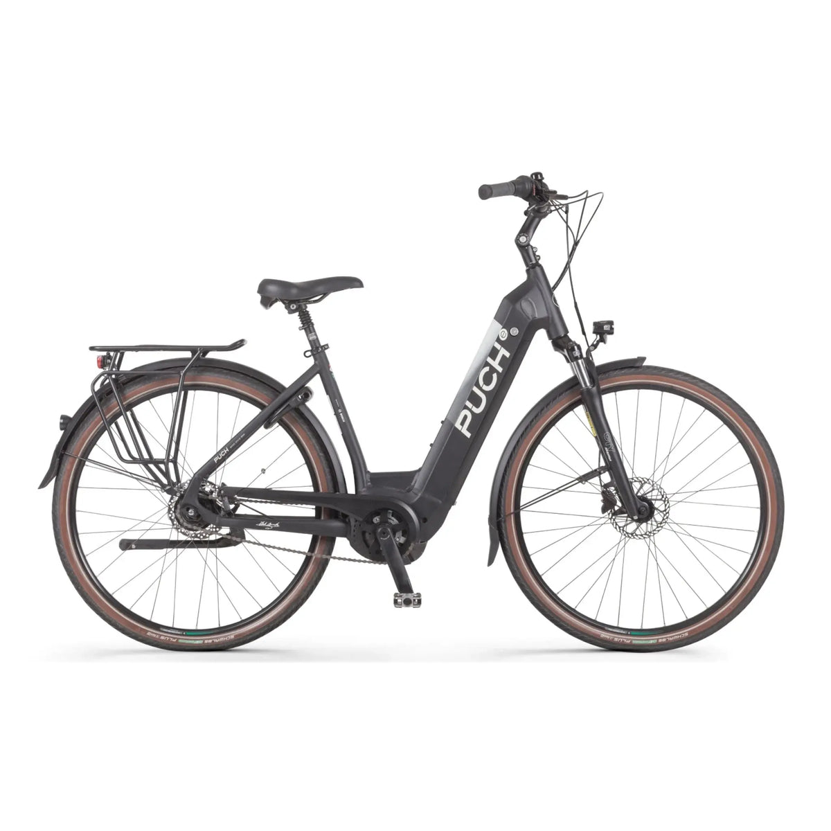 Puch E-Maxi S+ Active Plus 500 - Elektrische Fiets - Mat Zwart - Accu 500Wh - 250W Bosch Middenmotor - Shimano Nexus 8 Versnellingen - Hydraulische Remmen - AE-trading