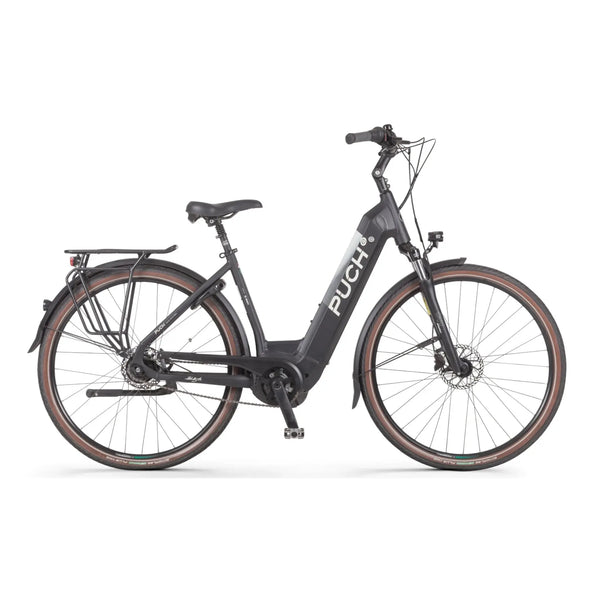 Puch E-Maxi S+ Active Plus 500 - Elektrische Fiets - Mat Zwart - Accu 500Wh - 250W Bosch Middenmotor - Shimano Nexus 8 Versnellingen - Hydraulische Remmen - AE-trading