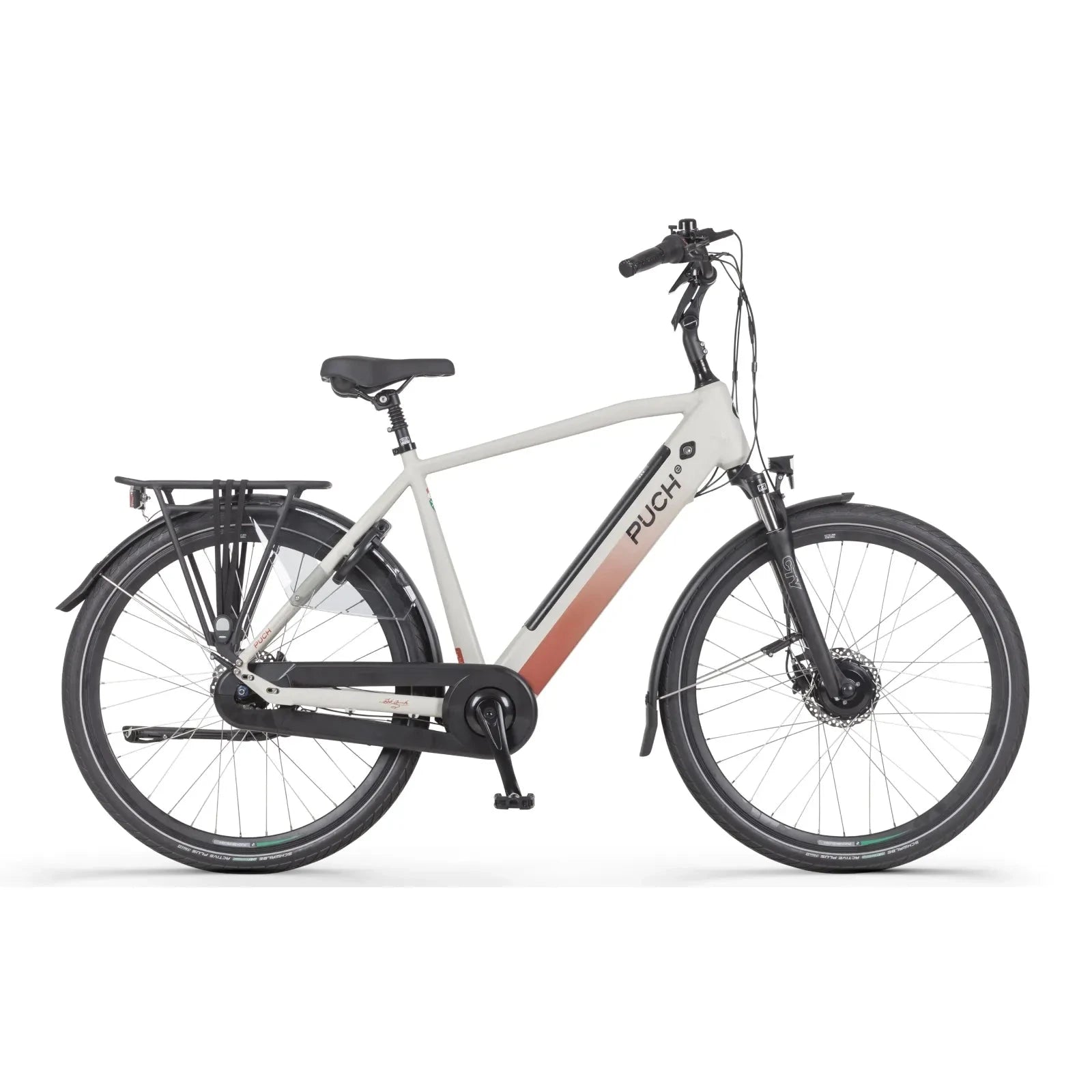 Puch E-Modern Basic N7 - Herenfiets - Silk Grey - 53cm - Elektrische Fiets - AE-trading