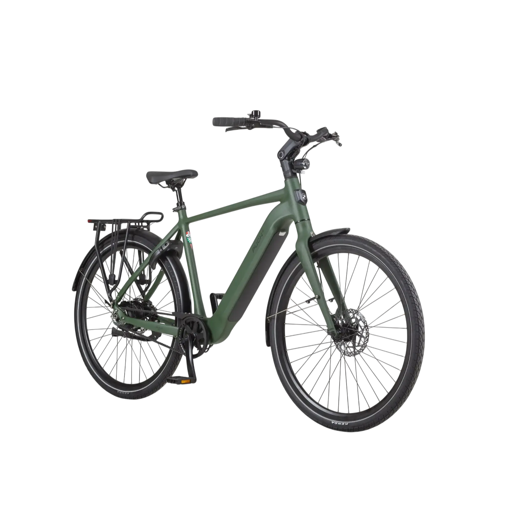 Puch E-Nova Elektrische Fiets - Mat Legergroen - 55 cm - Achterwielmotor - AE-trading