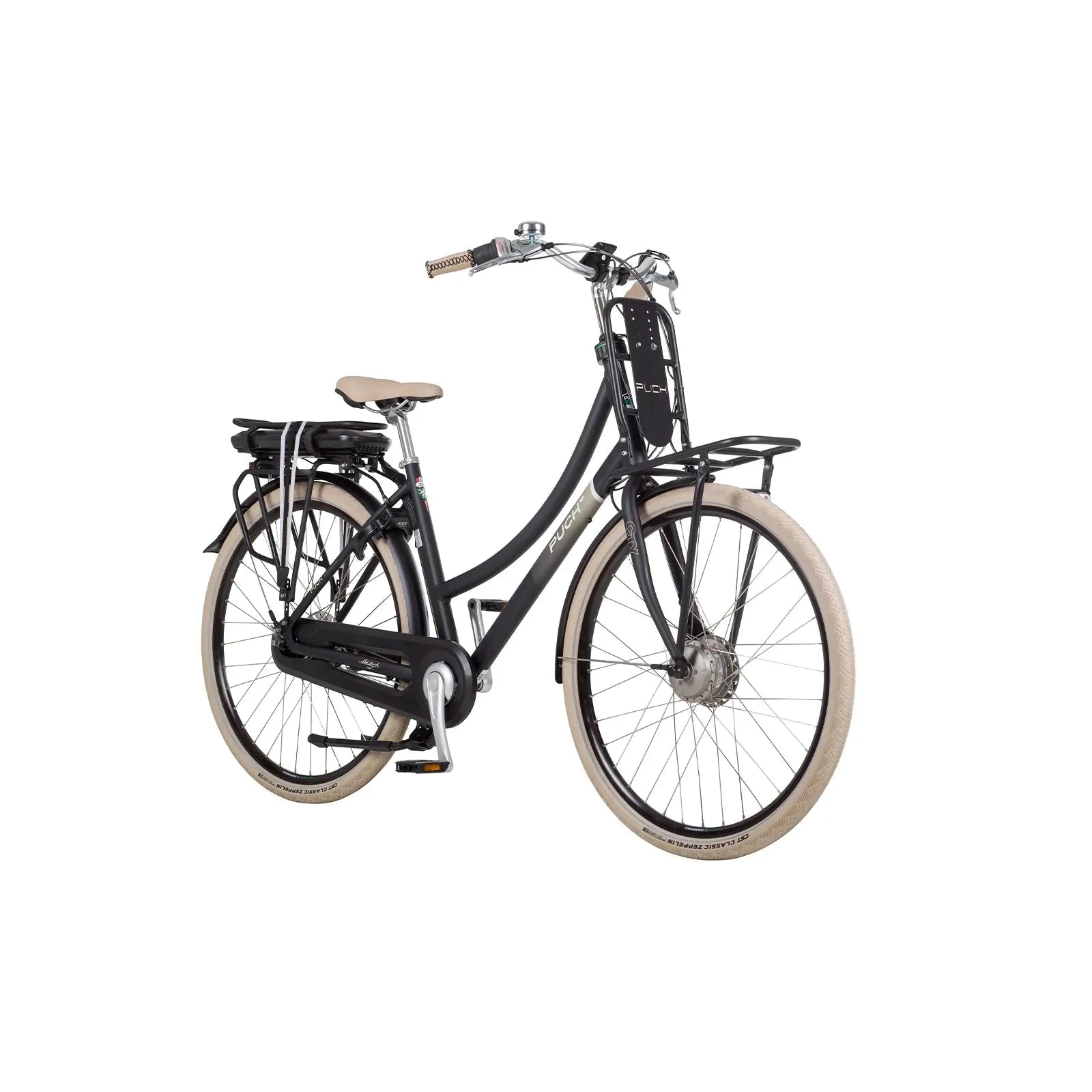 Puch E-Rock N7 Elektrische Fiets - Mat Zwart - Damesfiets - E-bike - AE-trading