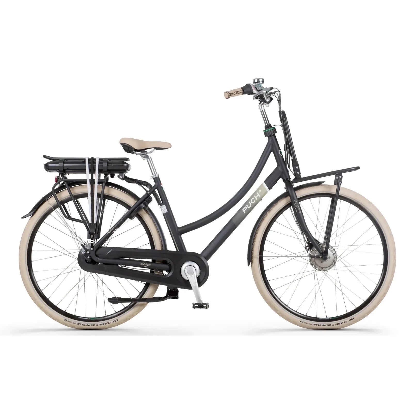 Puch E-Rock N7 Elektrische Fiets - Mat Zwart - Damesfiets - E-bike - AE-trading