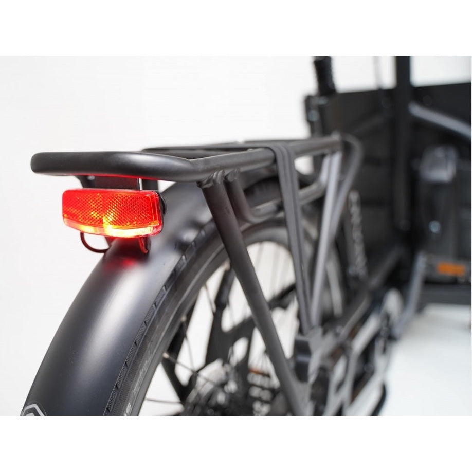 Qivelo Ananda Twowheel 48V – Mat Zwart/Bruin – Elektrische Bakfiets – 614Wh