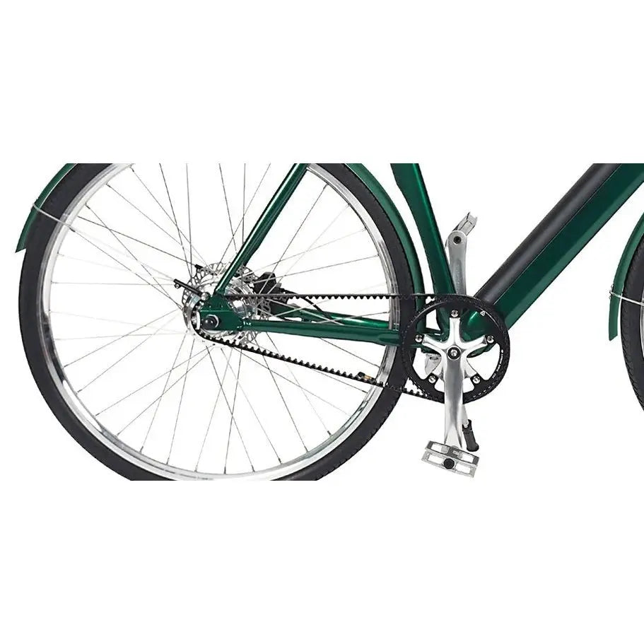 Qivelo Retro – Zwart – Elektrische Fiets – Lichtgewicht 15kg – 504Wh intube accu – Riemaandrijving - AE-trading