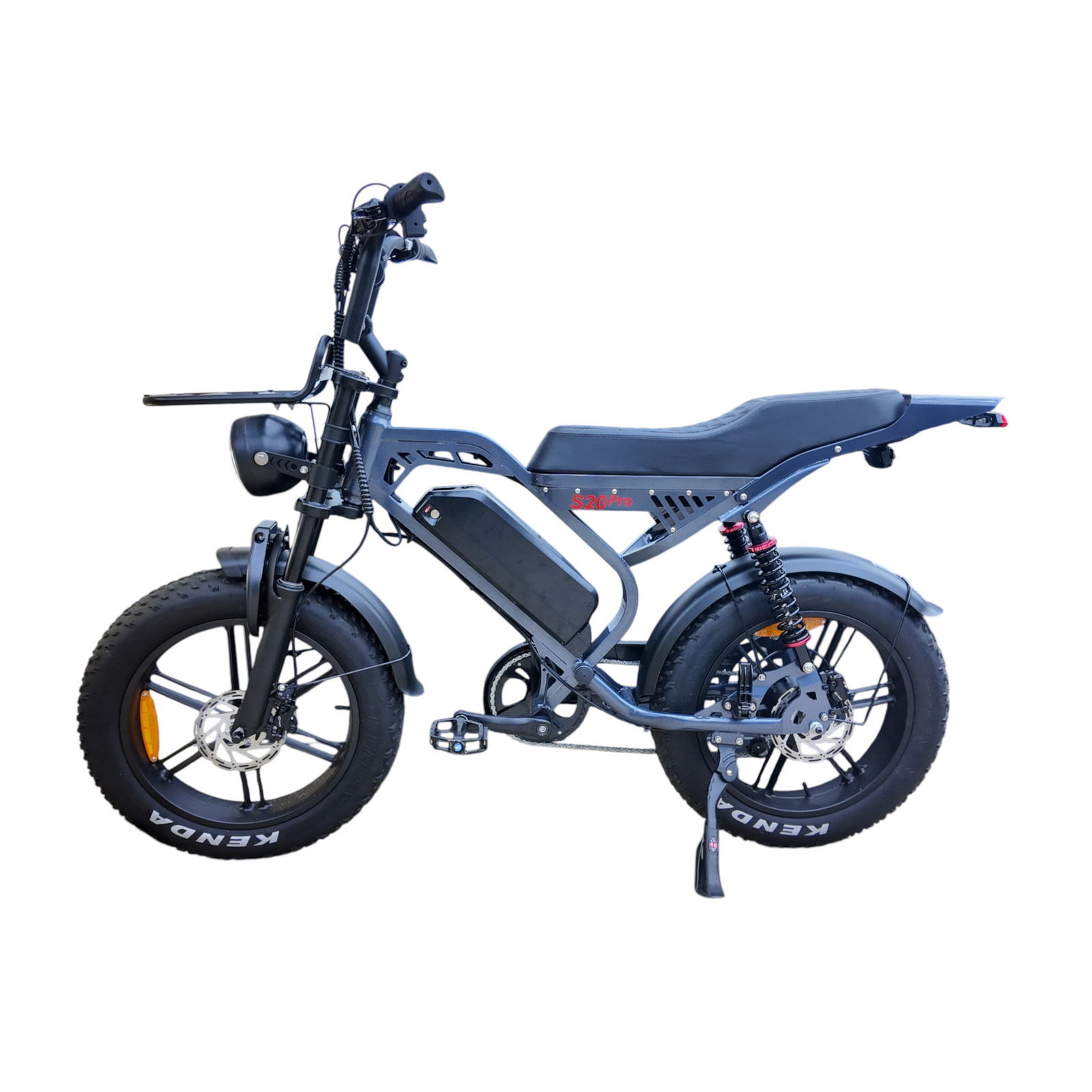 QmWheel S20 Pro Fatbike - Donker Grijs - Inclusief Accessoires - AE-trading