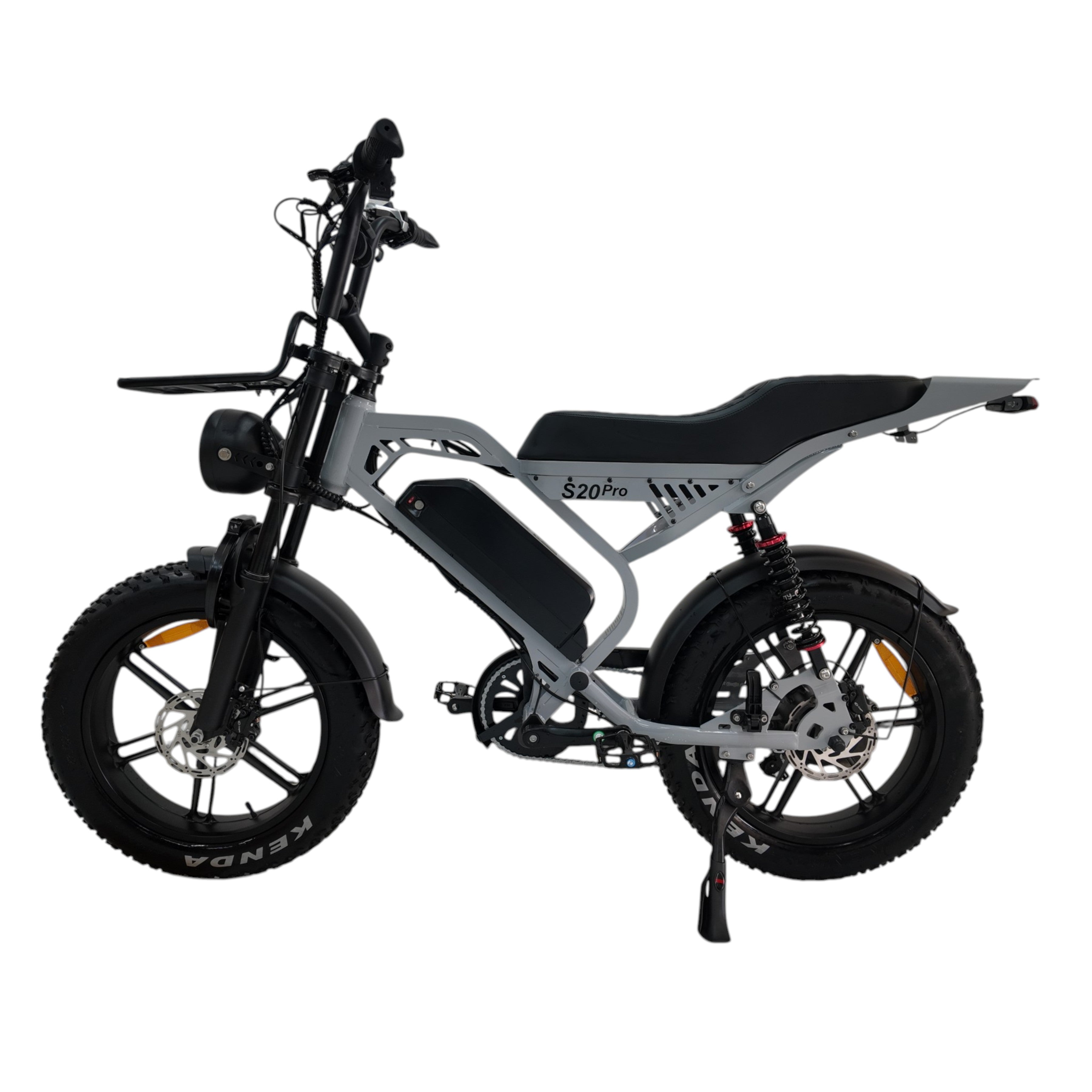 QmWheel S20 Pro Fatbike - Nardo Grijs - Inclusief Accessoires - AE-trading