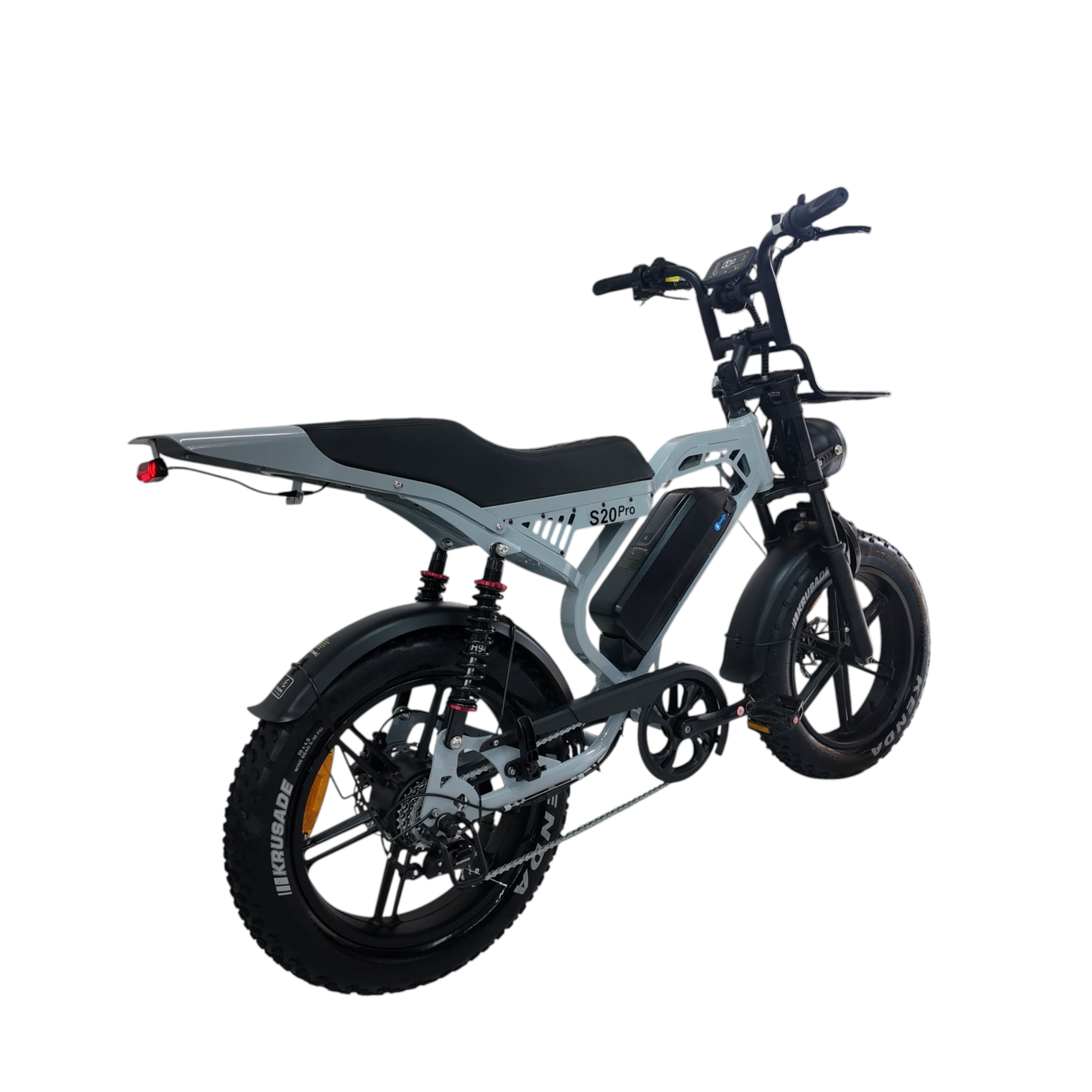 QmWheel S20 Pro Fatbike - Nardo Grijs - Inclusief Accessoires - AE-trading