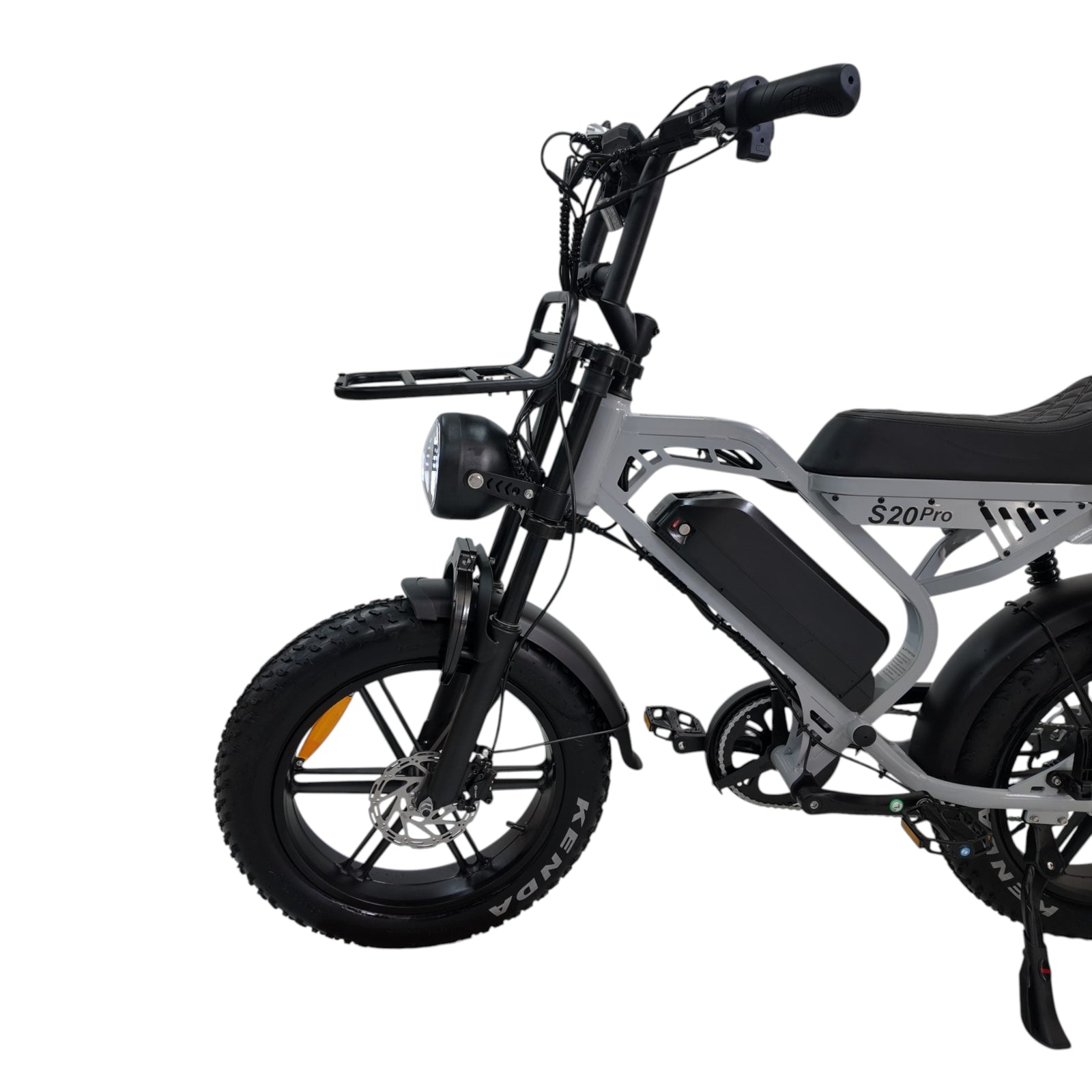 QmWheel S20 Pro Fatbike - Nardo Grijs - Inclusief Accessoires - AE-trading