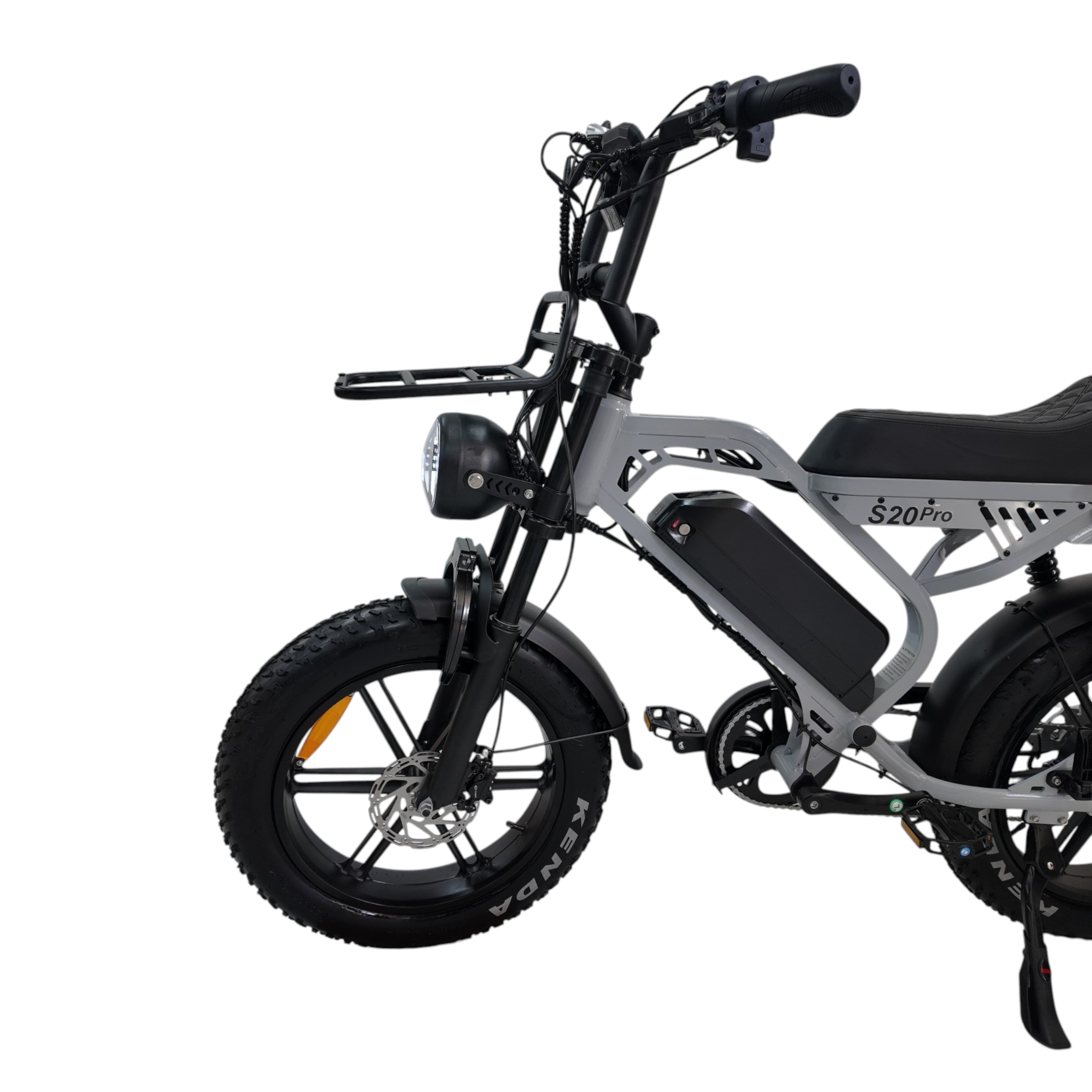 QmWheel S20 Pro Fatbike - Nardo Grijs - Inclusief Accessoires - AE-trading