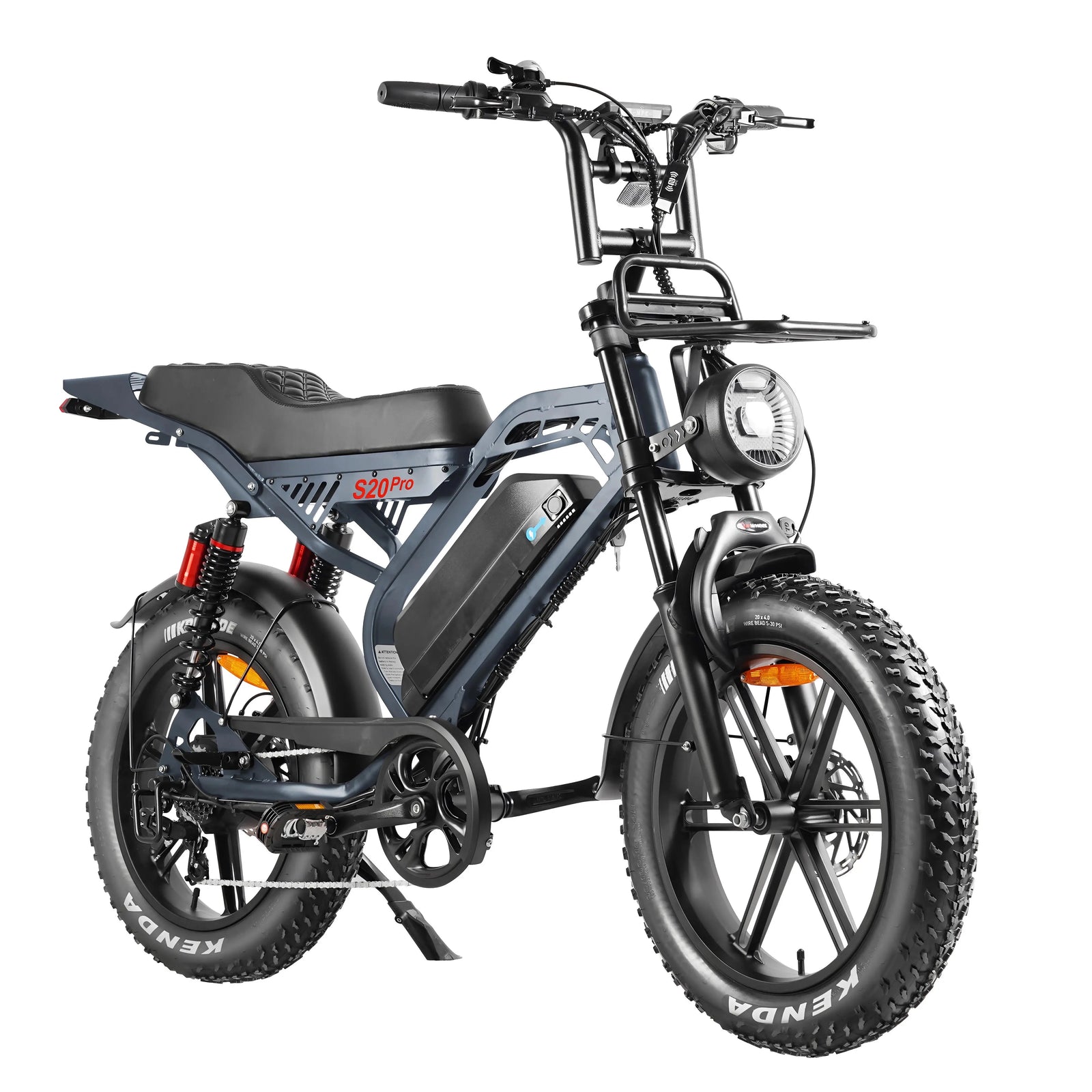 QmWheel S20 Pro Fatbike - Donker Grijs - Inclusief Accessoires - AE-trading
