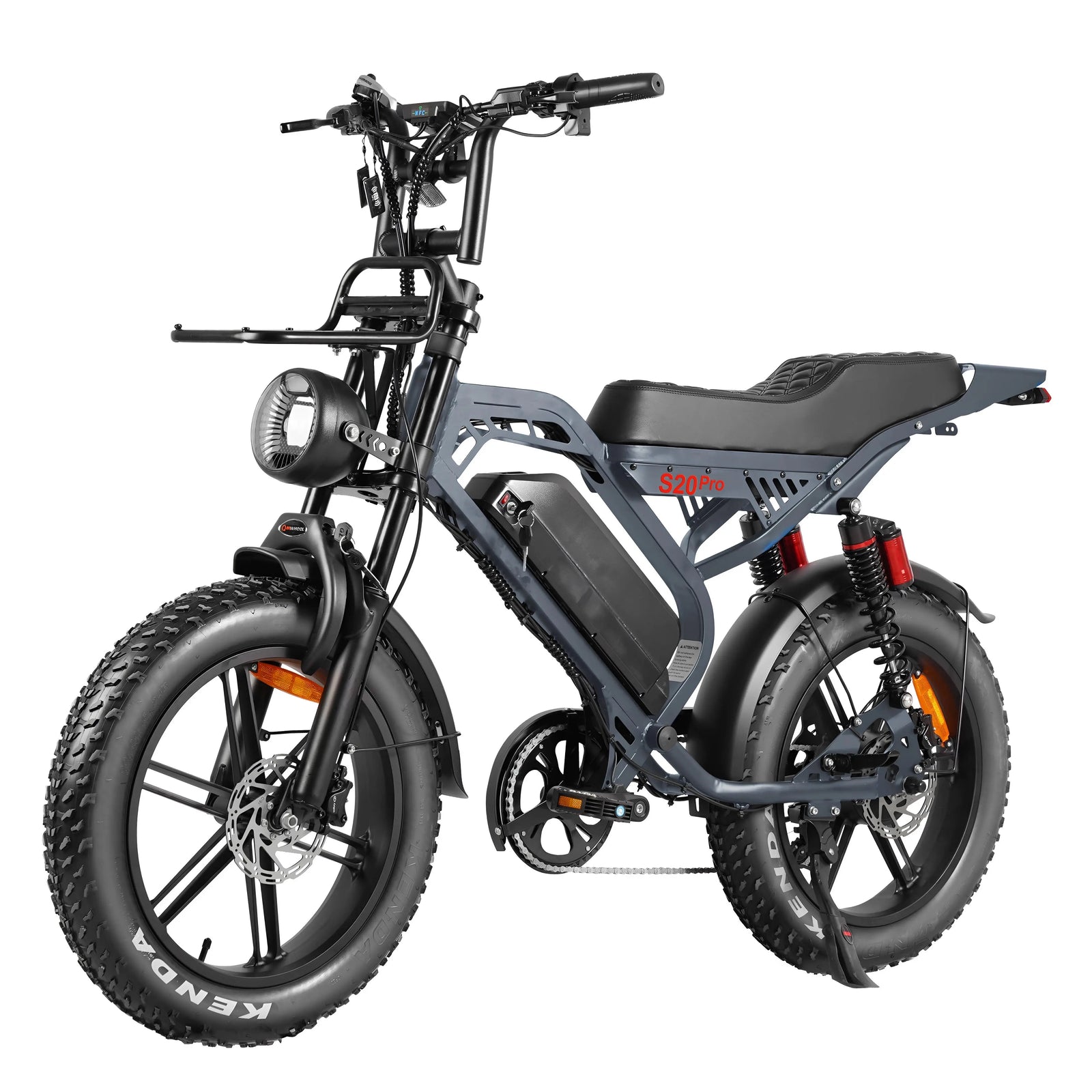 QmWheel S20 Pro Fatbike - Donker Grijs - Inclusief Accessoires - AE-trading