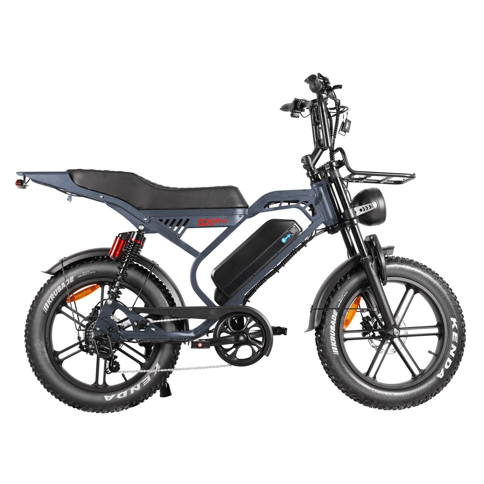 QmWheel S20 Pro Fatbike - Donker Grijs - Inclusief Accessoires - AE-trading