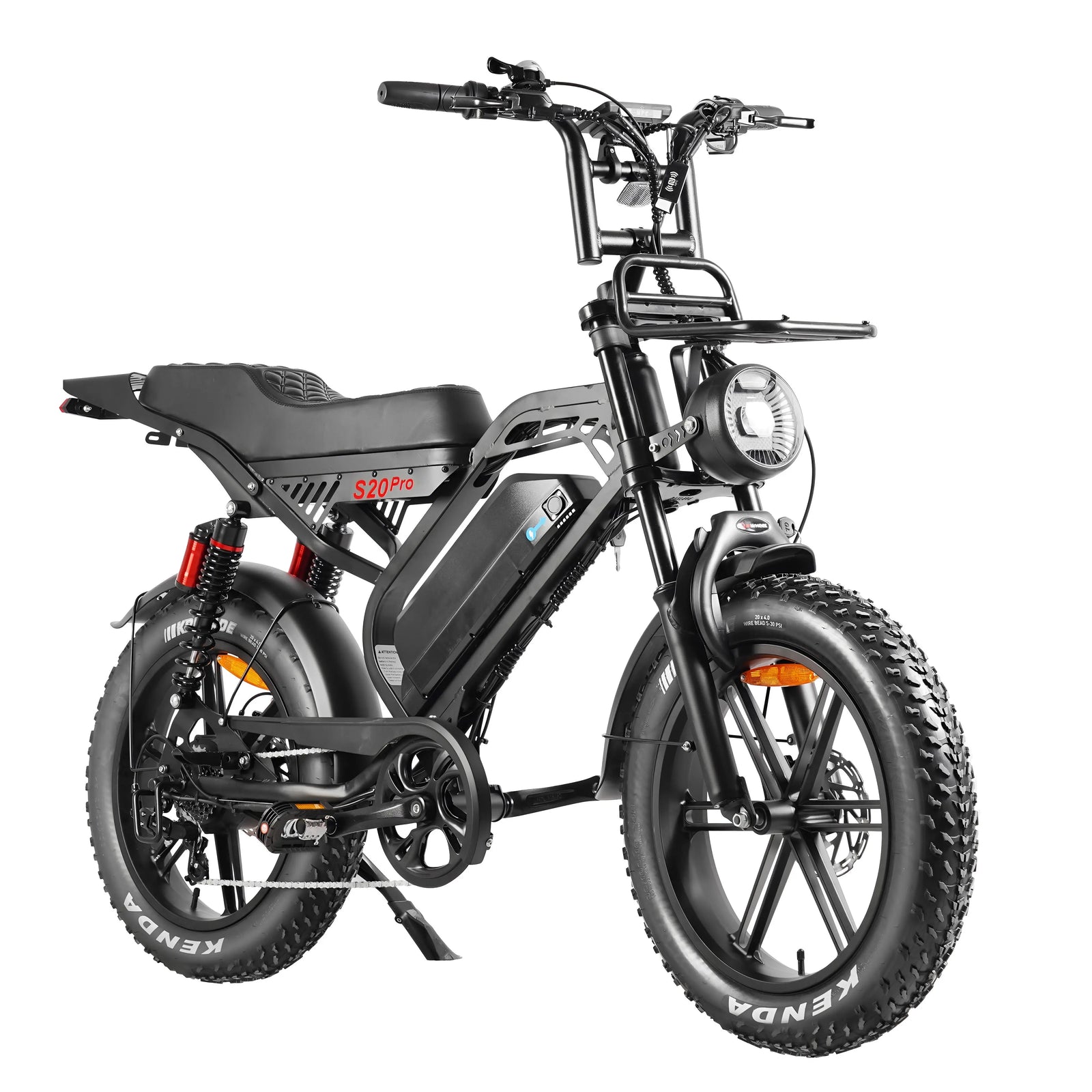 QmWheel S20 Pro Fatbike – Zwart – Inclusief Accessoires - AE-trading