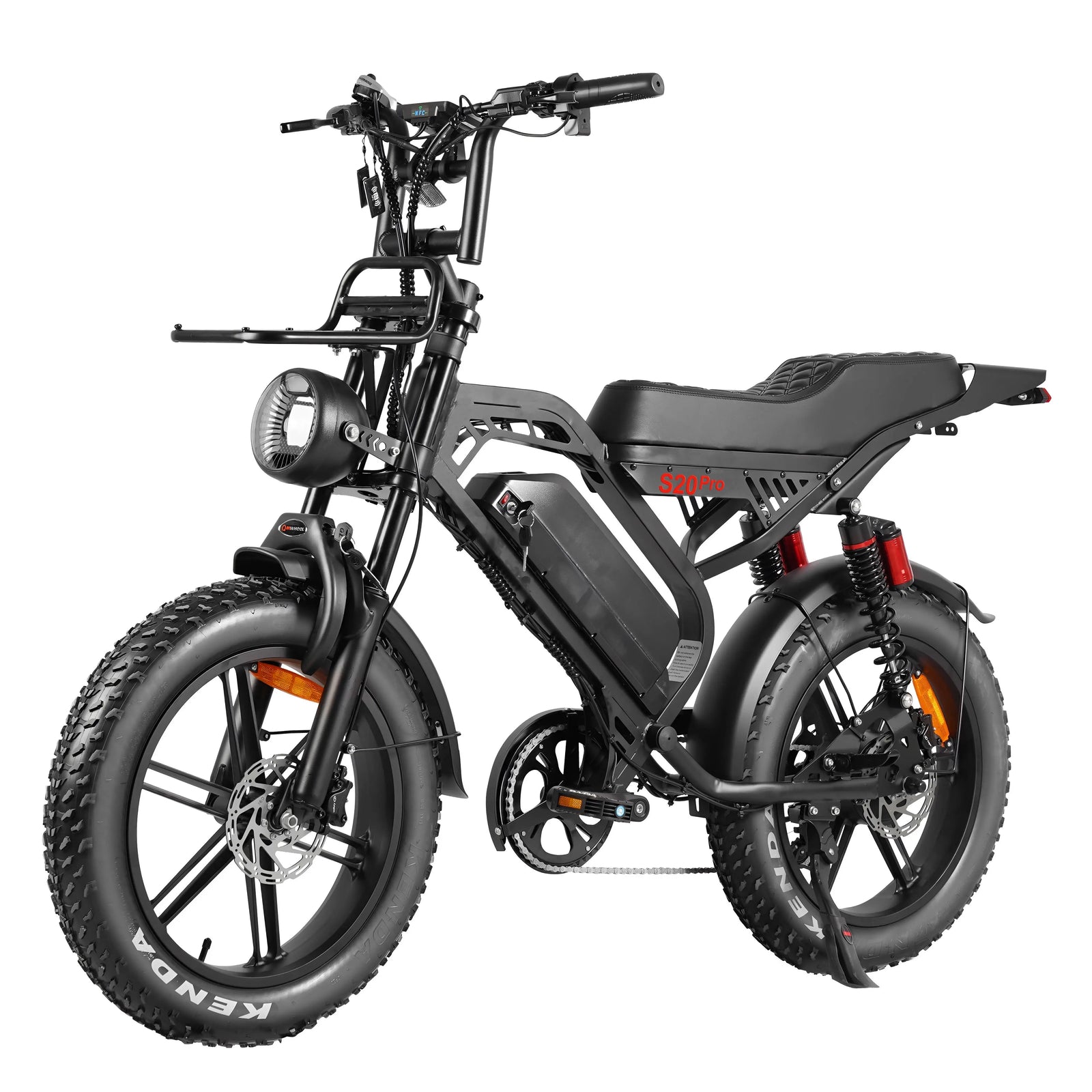 QmWheel S20 Pro Fatbike – Zwart – Inclusief Accessoires - AE-trading
