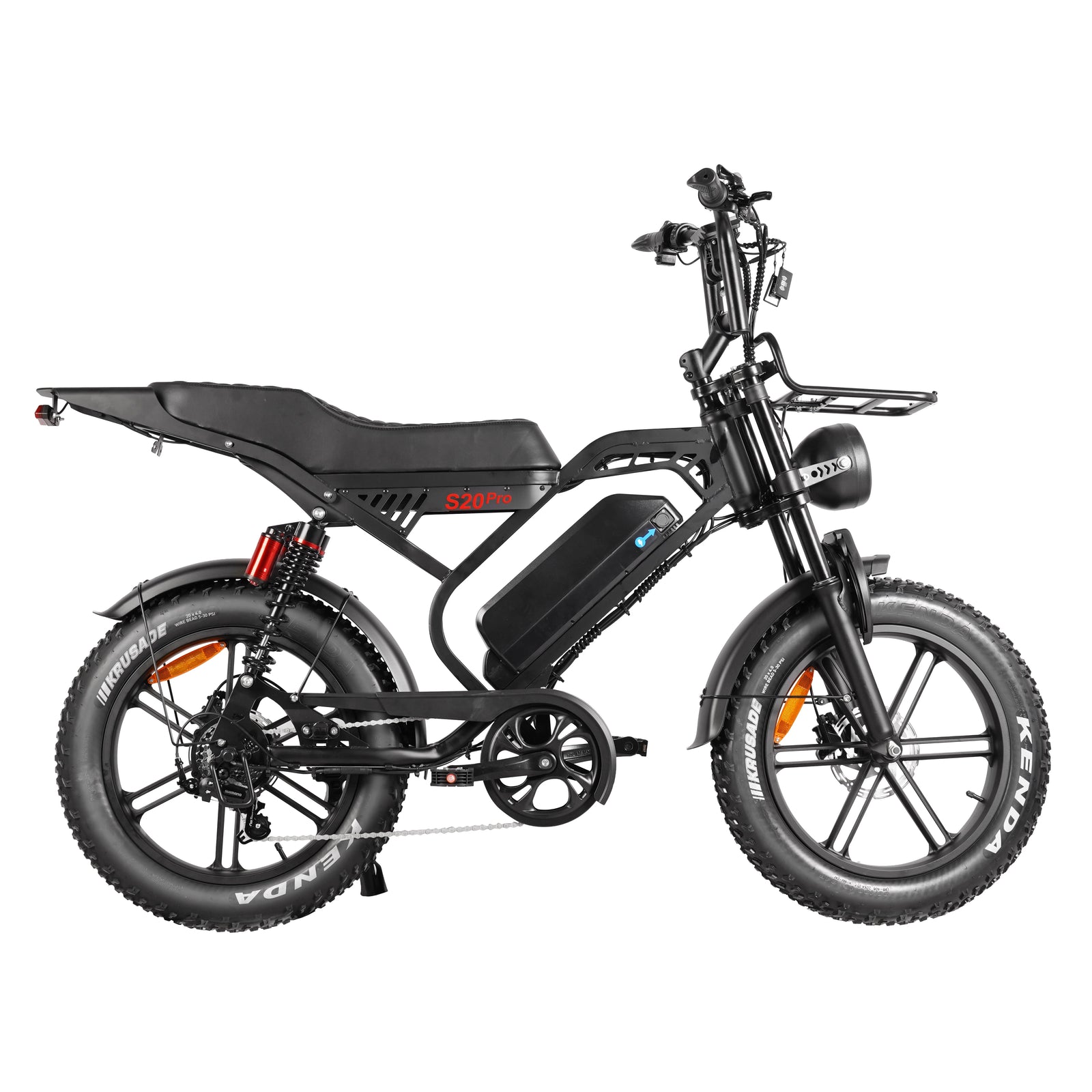 QmWheel S20 Pro Fatbike – Zwart – Inclusief Accessoires - AE-trading