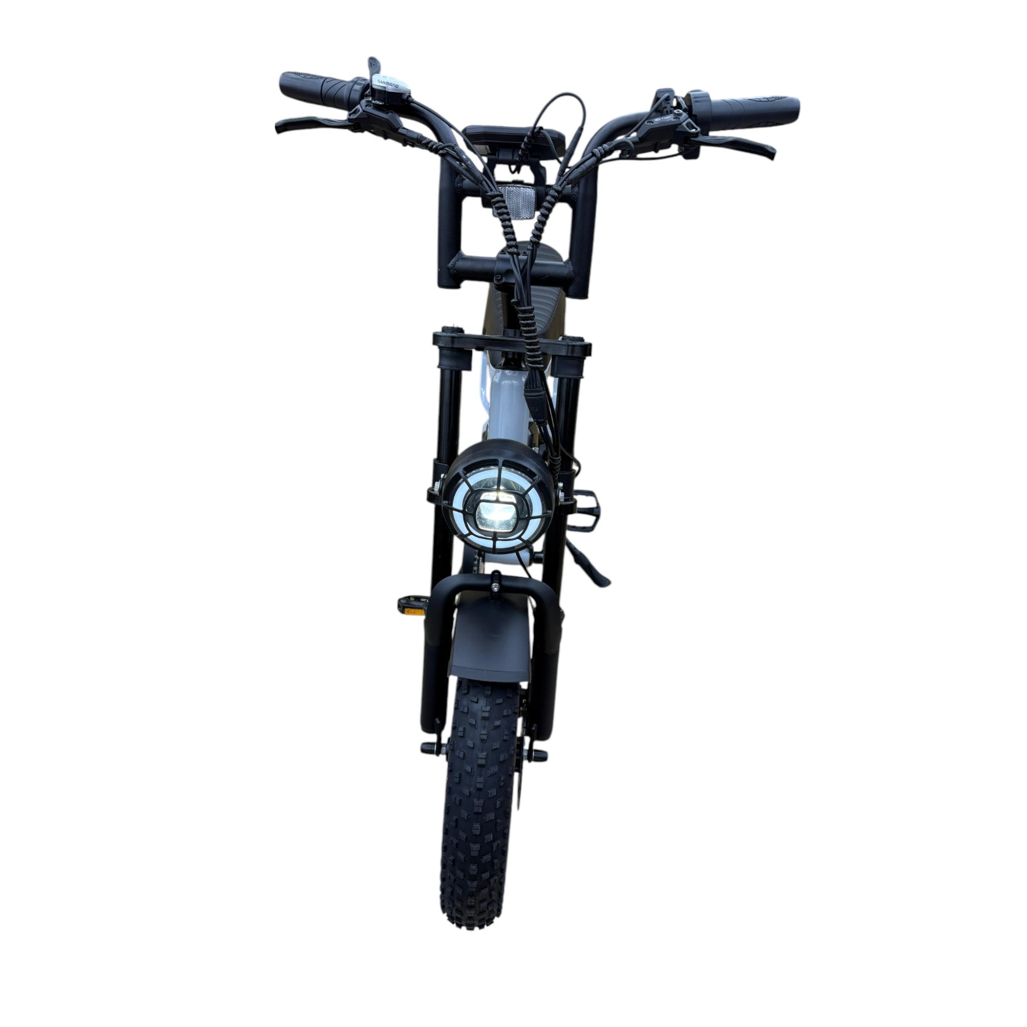 QmWheel V20 Mini Fatbike - Kinderfatbike - Grijs - 16x4 inch - 150 kg Draagvermogen - Accu 36V (13Ah) - 250W Motor - Shimano 7 Versnellingen - Hydraulische Schijfremmen - AE-trading