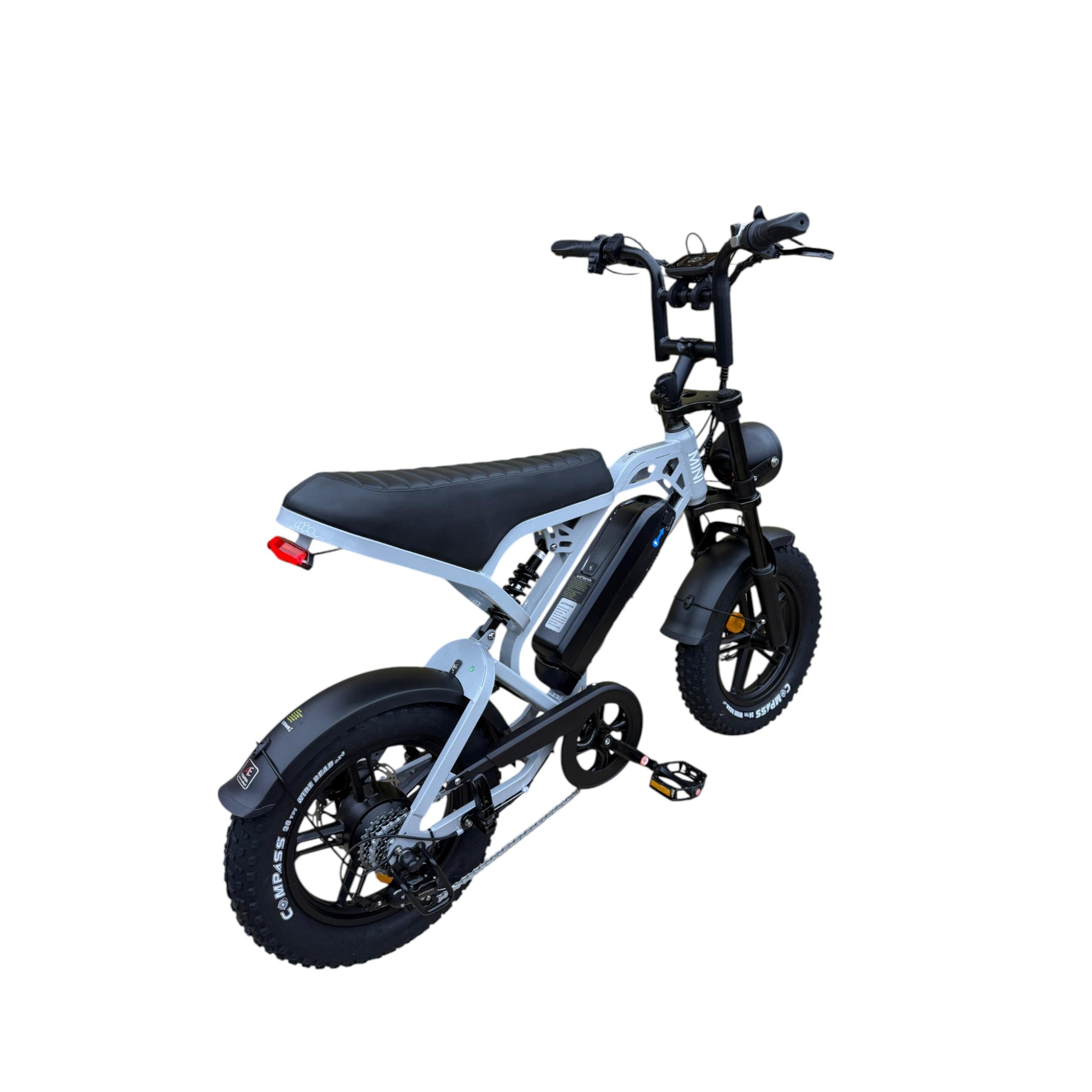 QmWheel V20 Mini Fatbike - Kinderfatbike - Grijs - 16x4 inch - 150 kg Draagvermogen - Accu 36V (13Ah) - 250W Motor - Shimano 7 Versnellingen - Hydraulische Schijfremmen - AE-trading