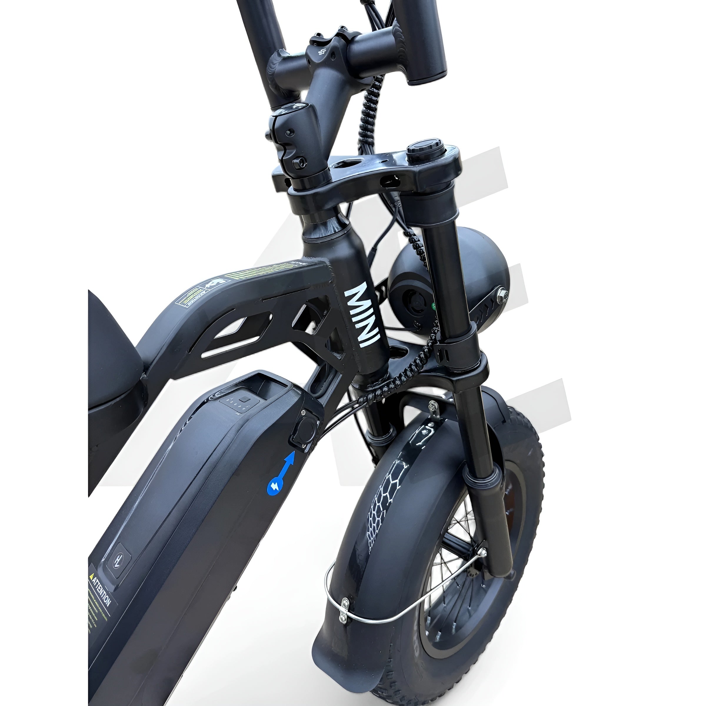 QmWheel V20 Mini Fatbike Kinderfatbike met Hydraulische Remmen - Zwart - AE-trading