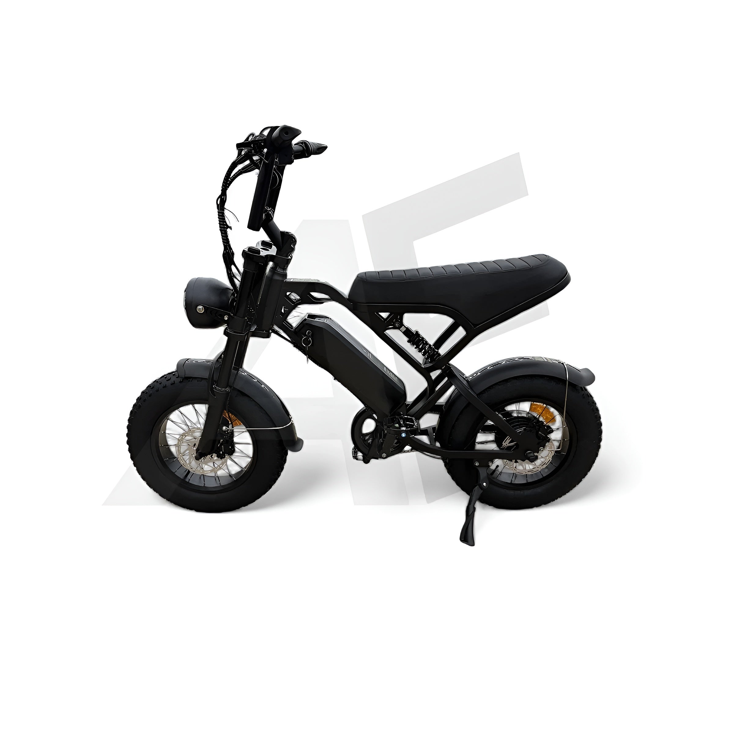 QmWheel V20 Mini Fatbike Kinderfatbike met Hydraulische Remmen - Zwart - AE-trading