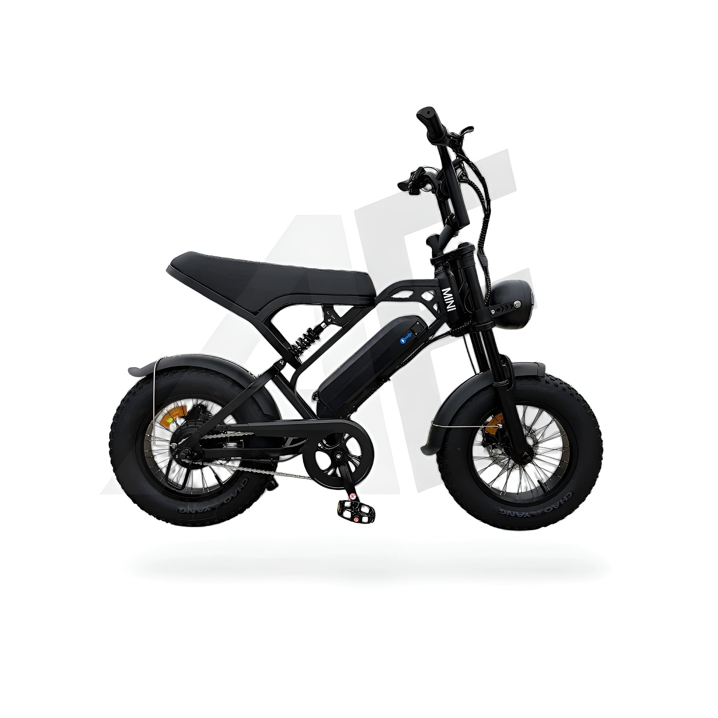 QmWheel V20 Mini Fatbike Kinderfatbike met Hydraulische Remmen - Zwart - AE-trading