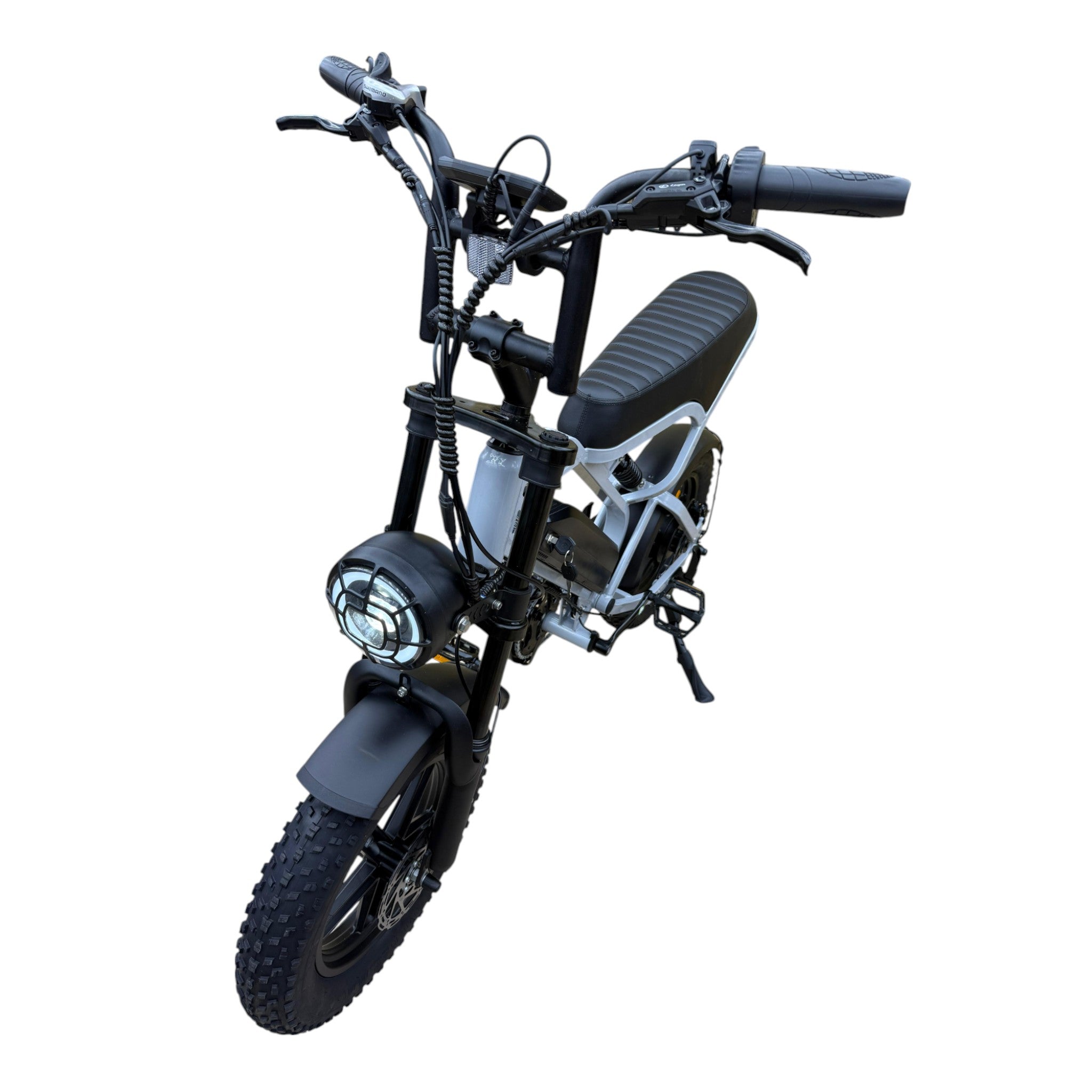 QmWheel V20 Mini Fatbike - Kinderfatbike - Grijs - 16x4 inch - 150 kg Draagvermogen - Accu 36V (13Ah) - 250W Motor - Shimano 7 Versnellingen - Hydraulische Schijfremmen - AE-trading