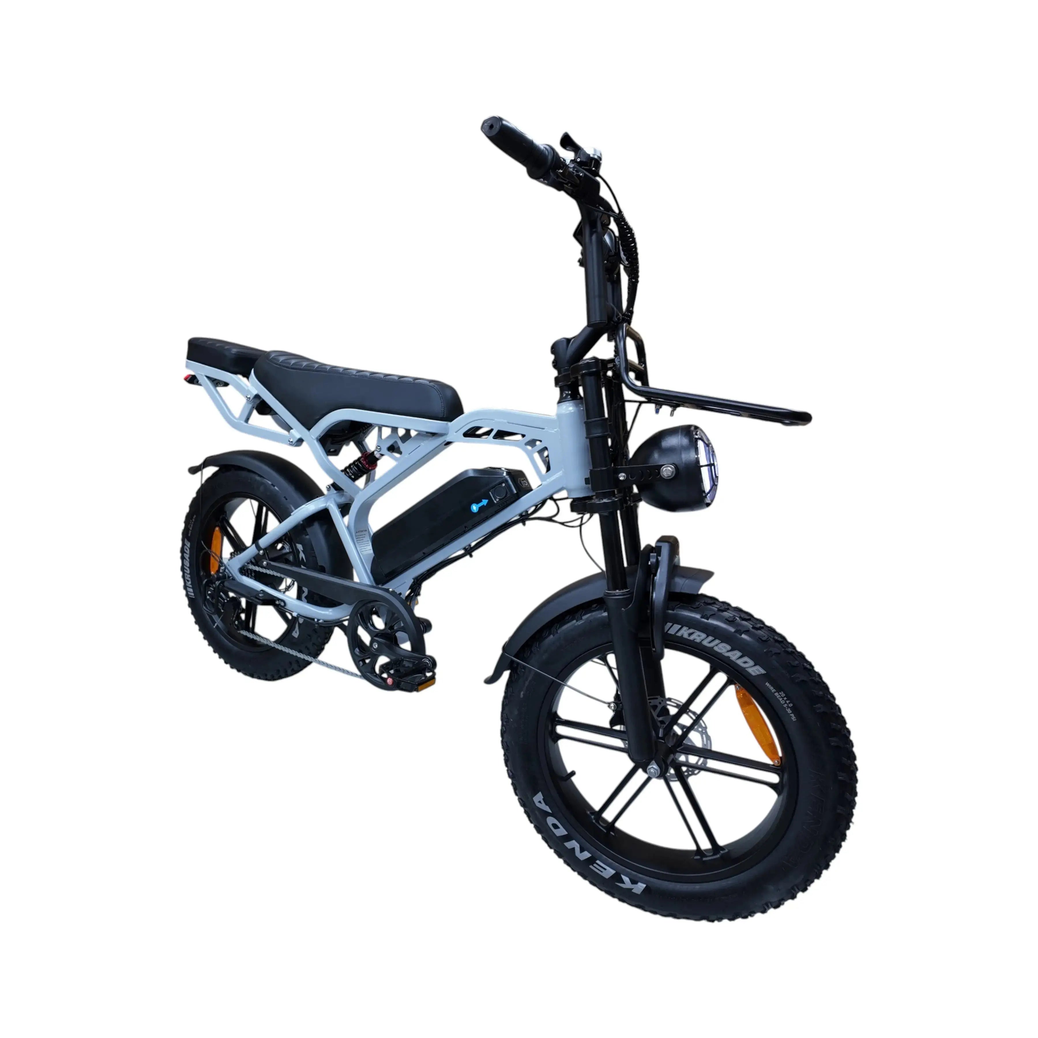 QmWheel V20 Pro Fatbike – Lichtgrijs – Inclusief Accessoiresset - AE-trading