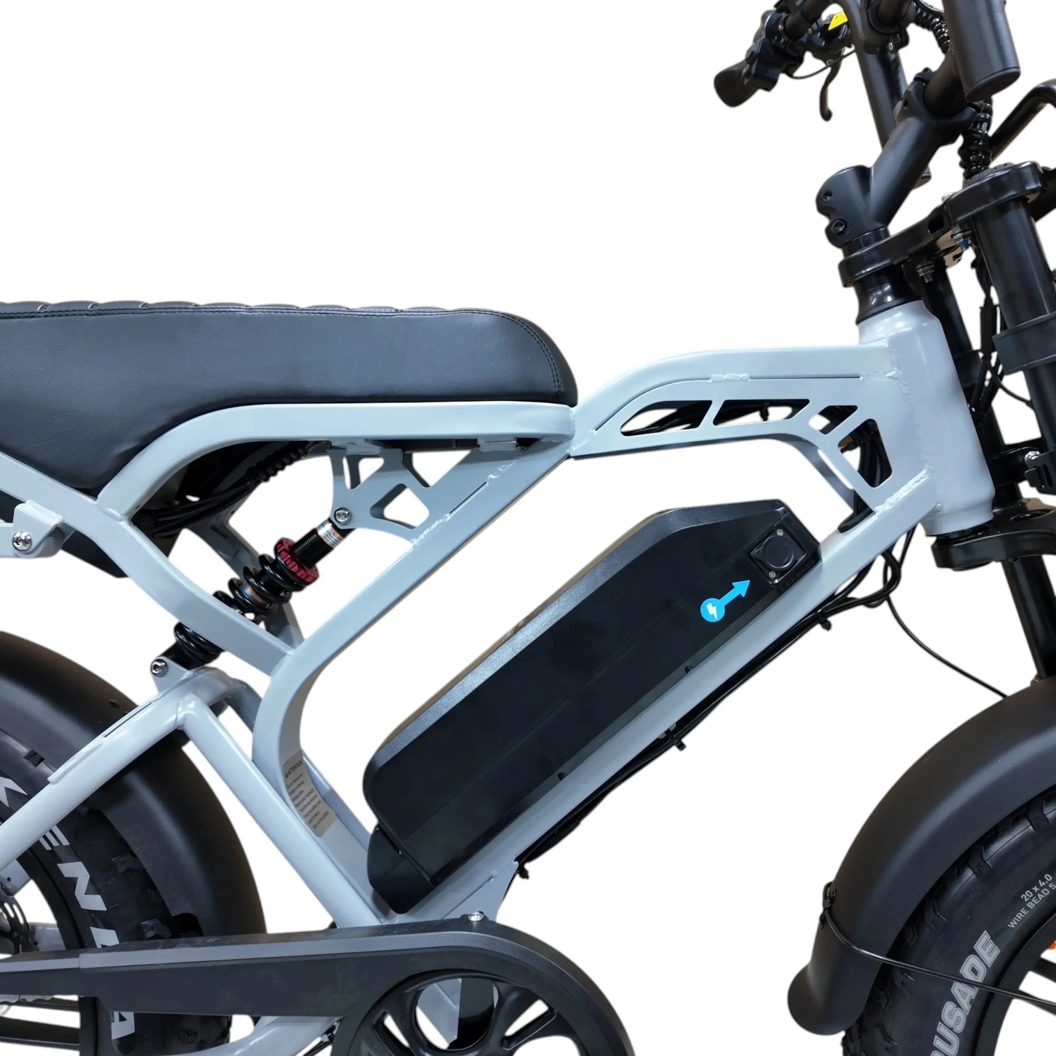 QmWheel V20 Pro Fatbike – Lichtgrijs – Inclusief Accessoiresset - AE-trading