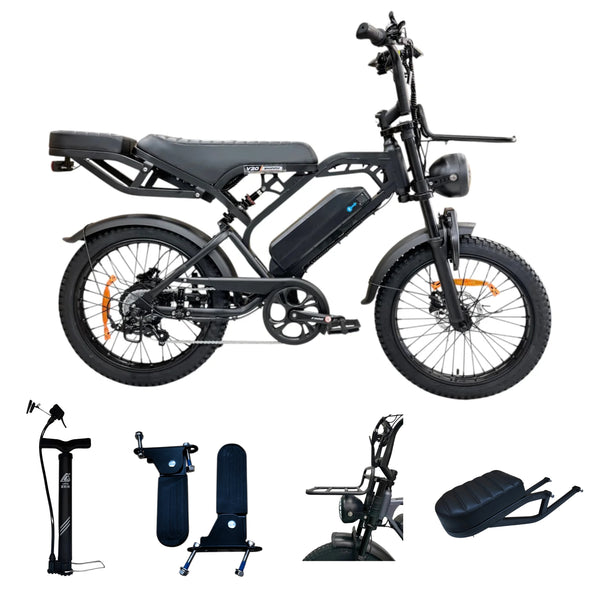QmWheel V20 Pro Skinnybike – Zwart – Inclusief Accessoiresset