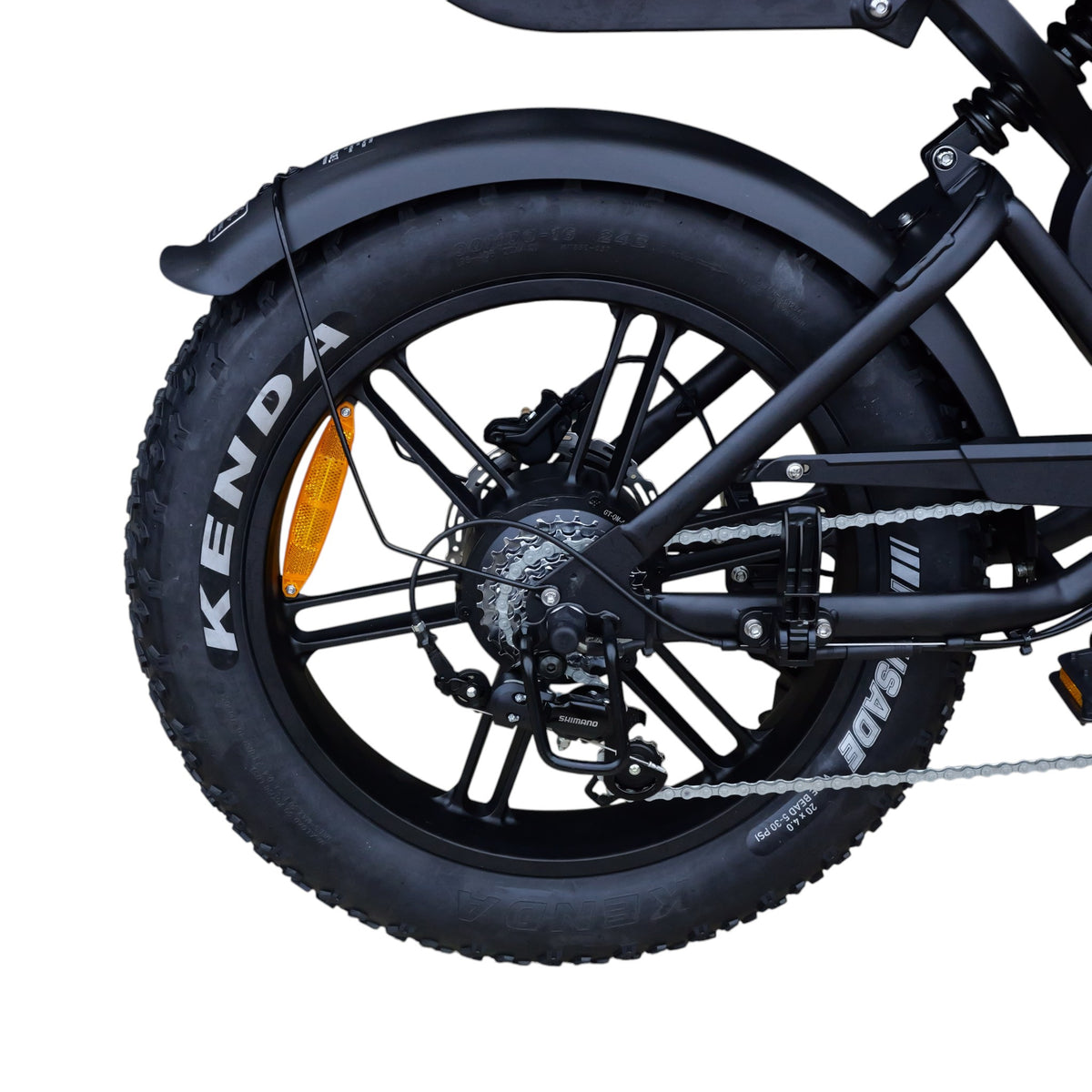 QmWheel V20 Pro fatbike — Zwart, incl. accessoireset - AE-trading