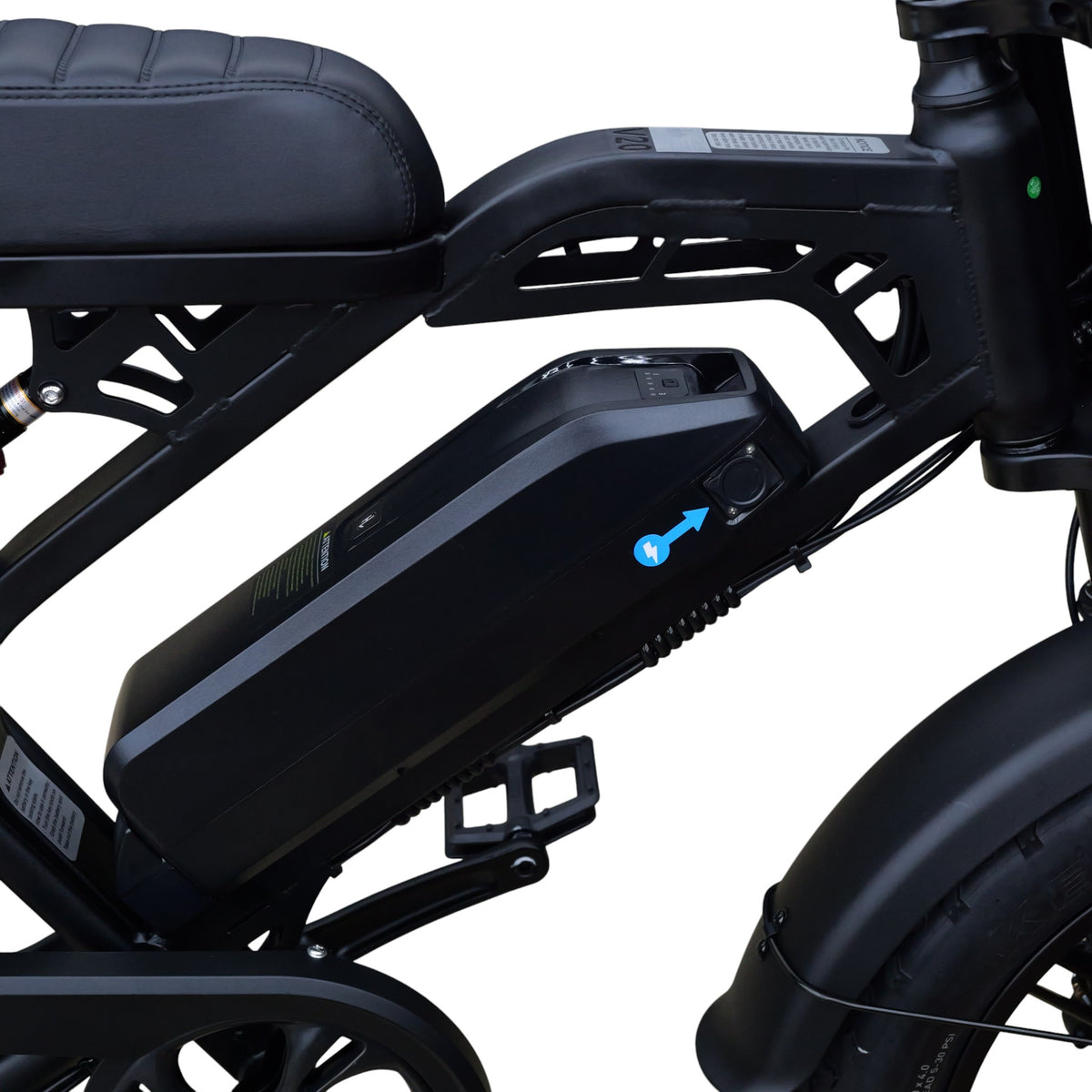 QmWheel V20 Pro fatbike — Zwart, incl. accessoireset - AE-trading