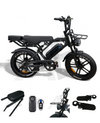 V20 Pro Fatbike QmWheel Zwart 2025 met Hydraulische remmen - AE-trading
