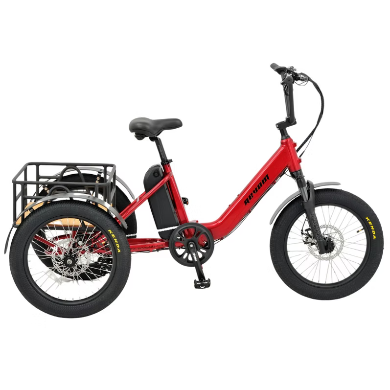 REVOM Mover T1 – 720Wh – Elektrische Driewieler Cargo E-bike - Rood - AE-trading