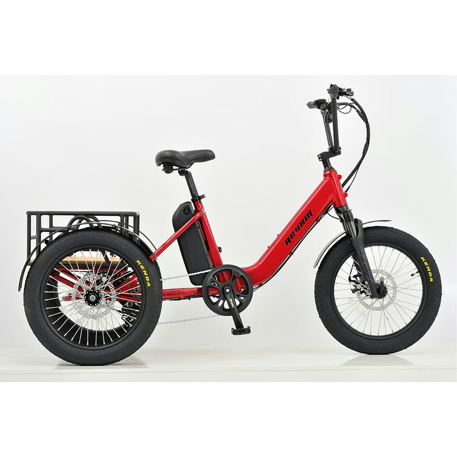 REVOM Mover T1 – 720Wh – Elektrische Driewieler Cargo E-bike - Rood - AE-trading