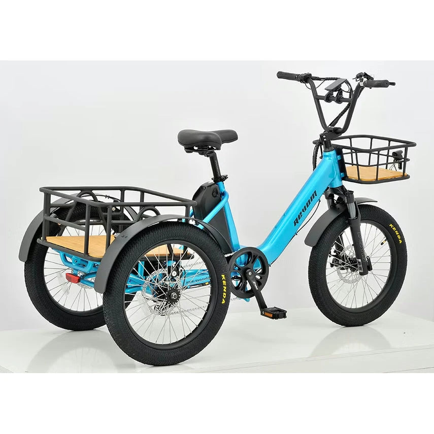 REVOM Mover T1 – 720Wh – Elektrische Driewieler Cargo E-bike - Blauw - AE-trading