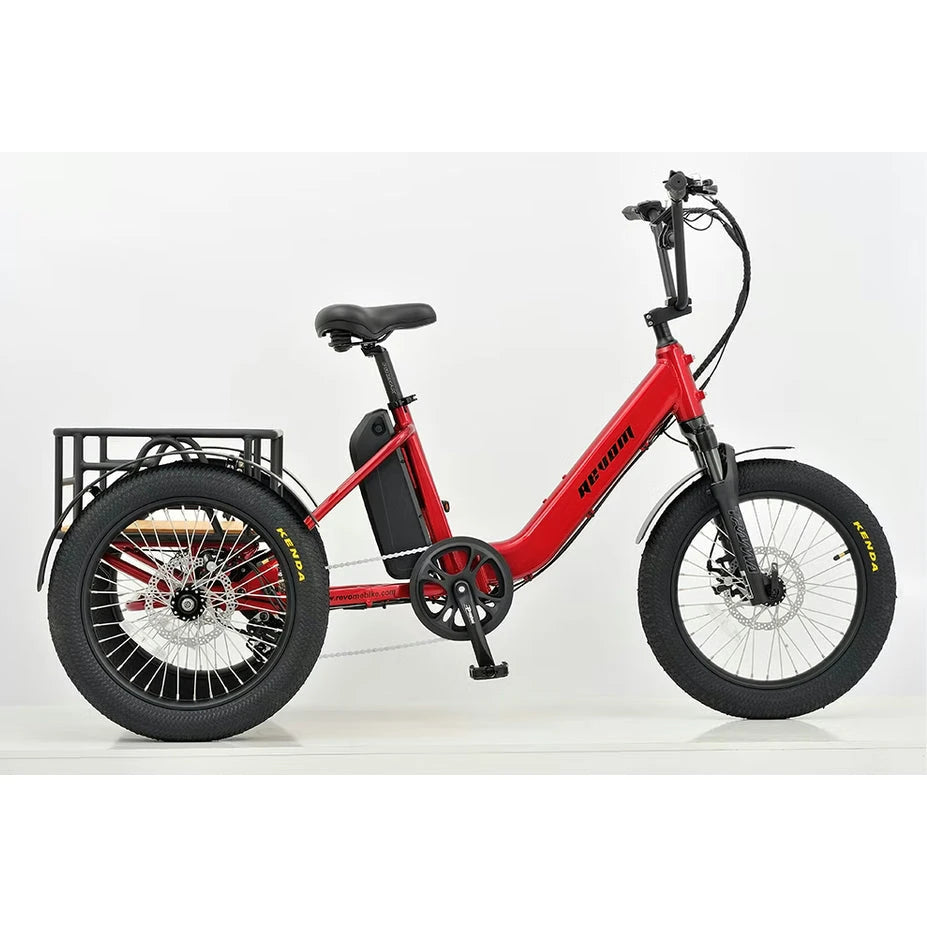 REVOM Mover T1 – 720Wh – Elektrische Driewieler Cargo E-bike - Rood - AE-trading