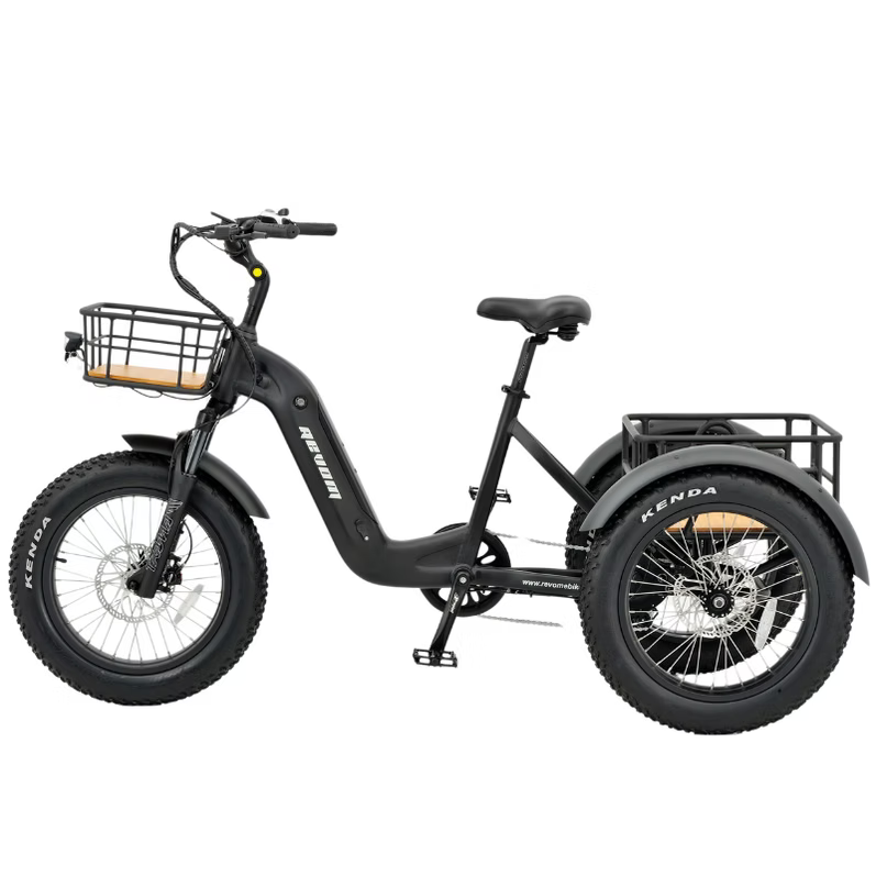 REVOM Mover T2 – 720Wh – Elektrische Driewieler Cargo E-bike Zwart - AE-trading