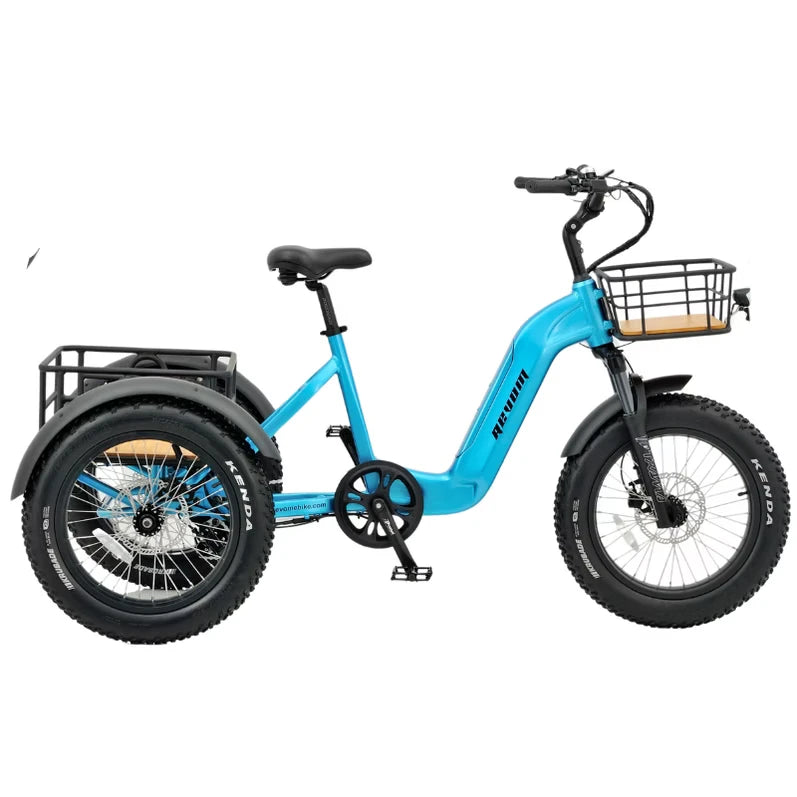 REVOM Mover T2 – 720Wh – Elektrische Driewieler Cargo E-bike Blauw - AE-trading
