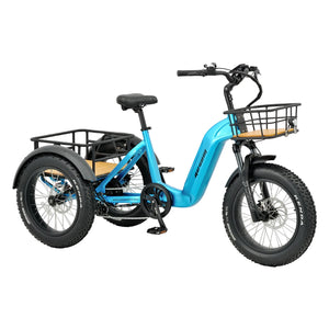 REVOM Mover T2 – 720Wh – Elektrische Driewieler Cargo E-bike Blauw - AE-trading
