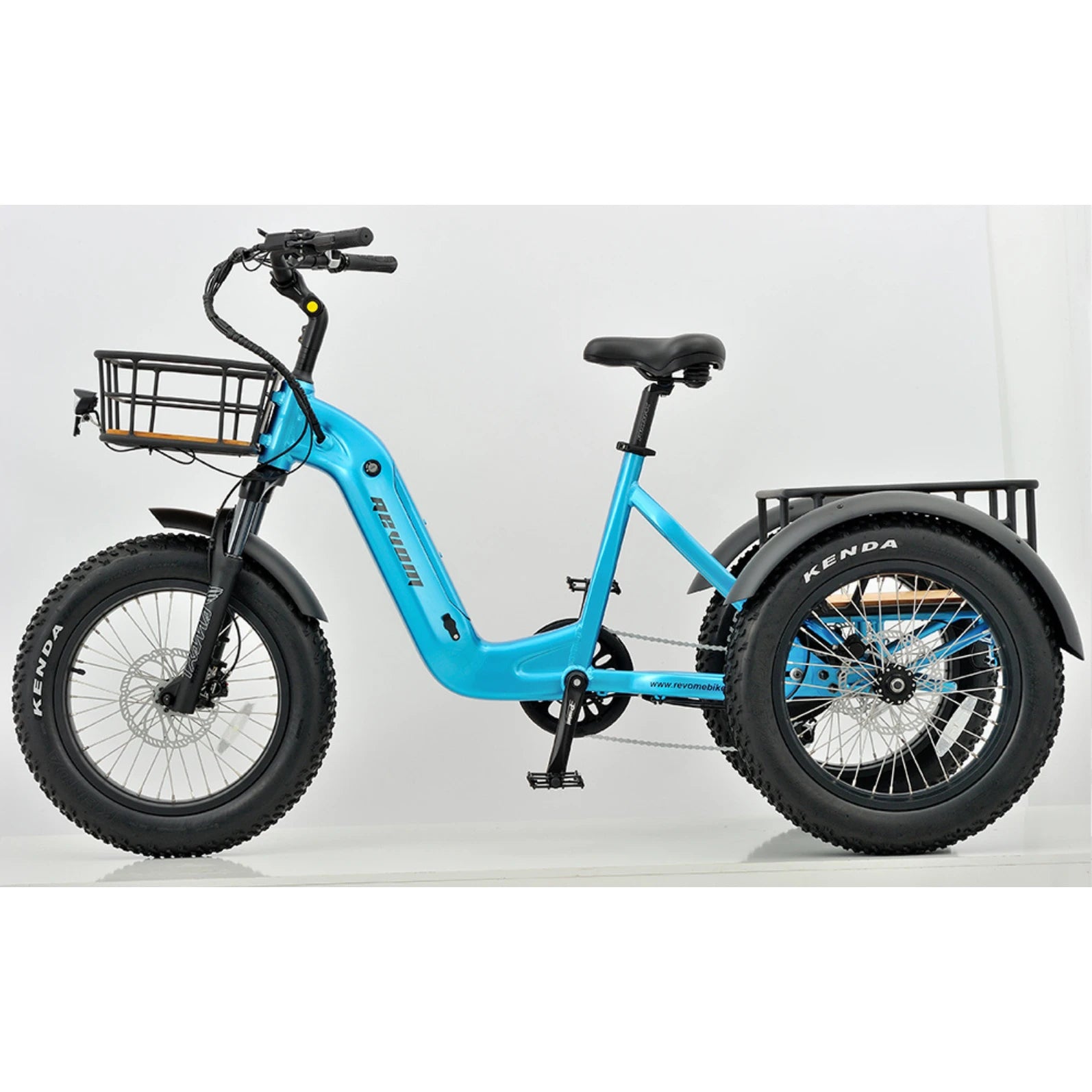REVOM Mover T2 – 720Wh – Elektrische Driewieler Cargo E-bike Blauw - AE-trading