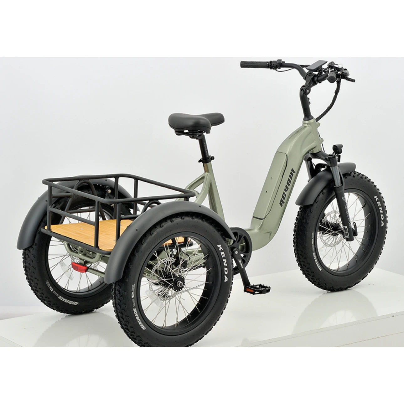 REVOM Mover T2 – 720Wh – Elektrische Driewieler Cargo E-bike Olive Green - AE-trading
