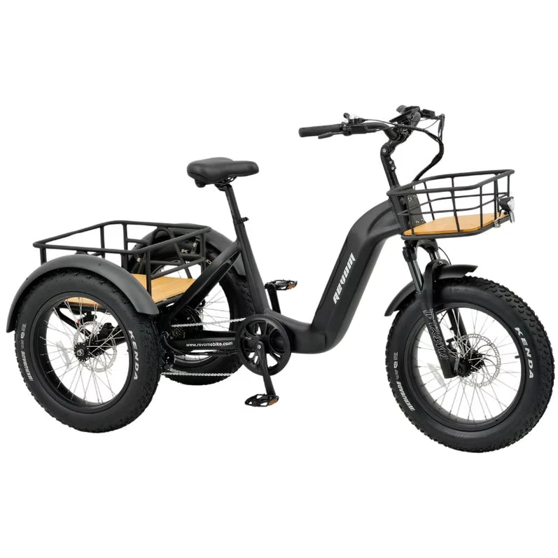 REVOM Mover T2 – 720Wh – Elektrische Driewieler Cargo E-bike Zwart - AE-trading