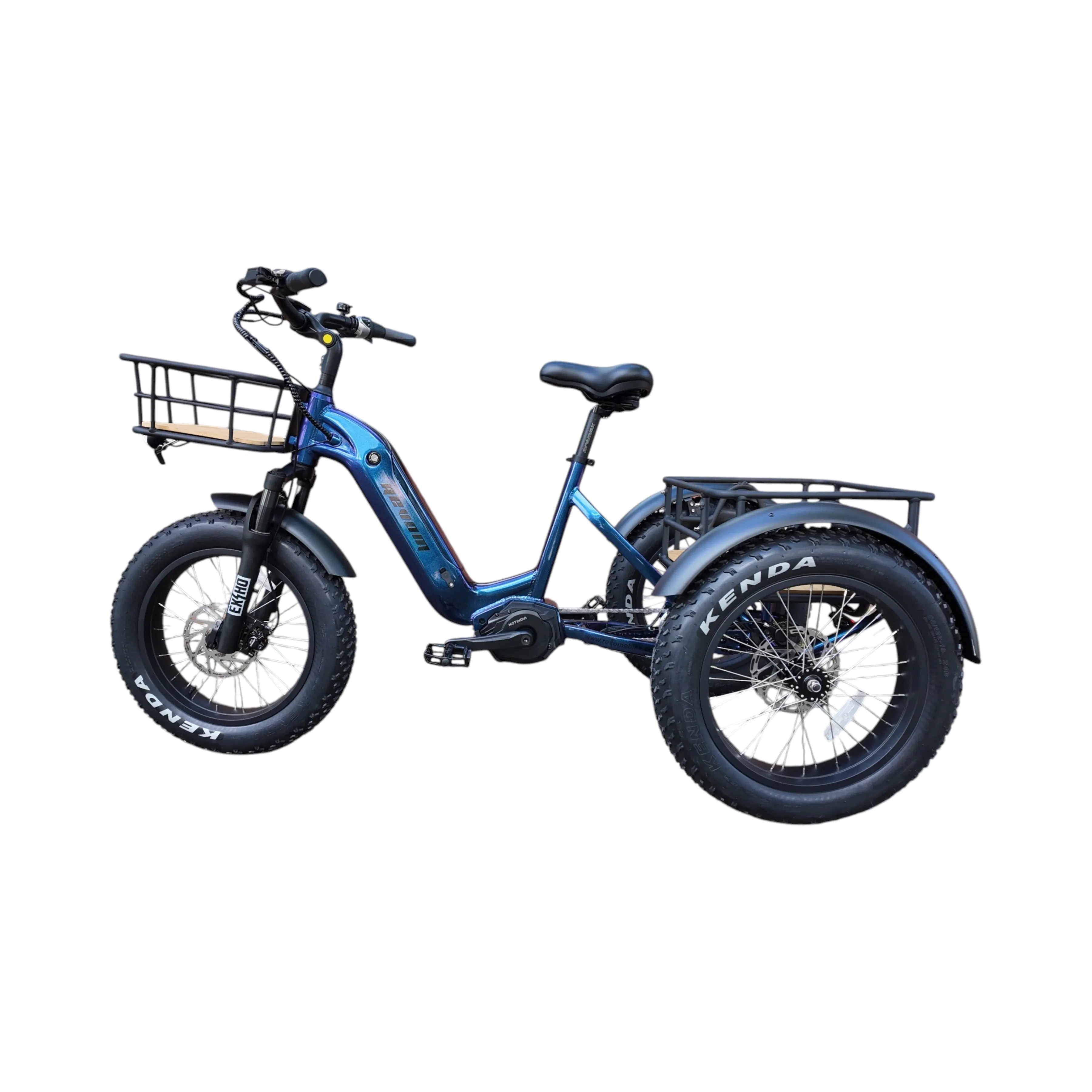 REVOM Mover T3 Elektrische Driewieler Fiets Donkerblauw - AE-trading