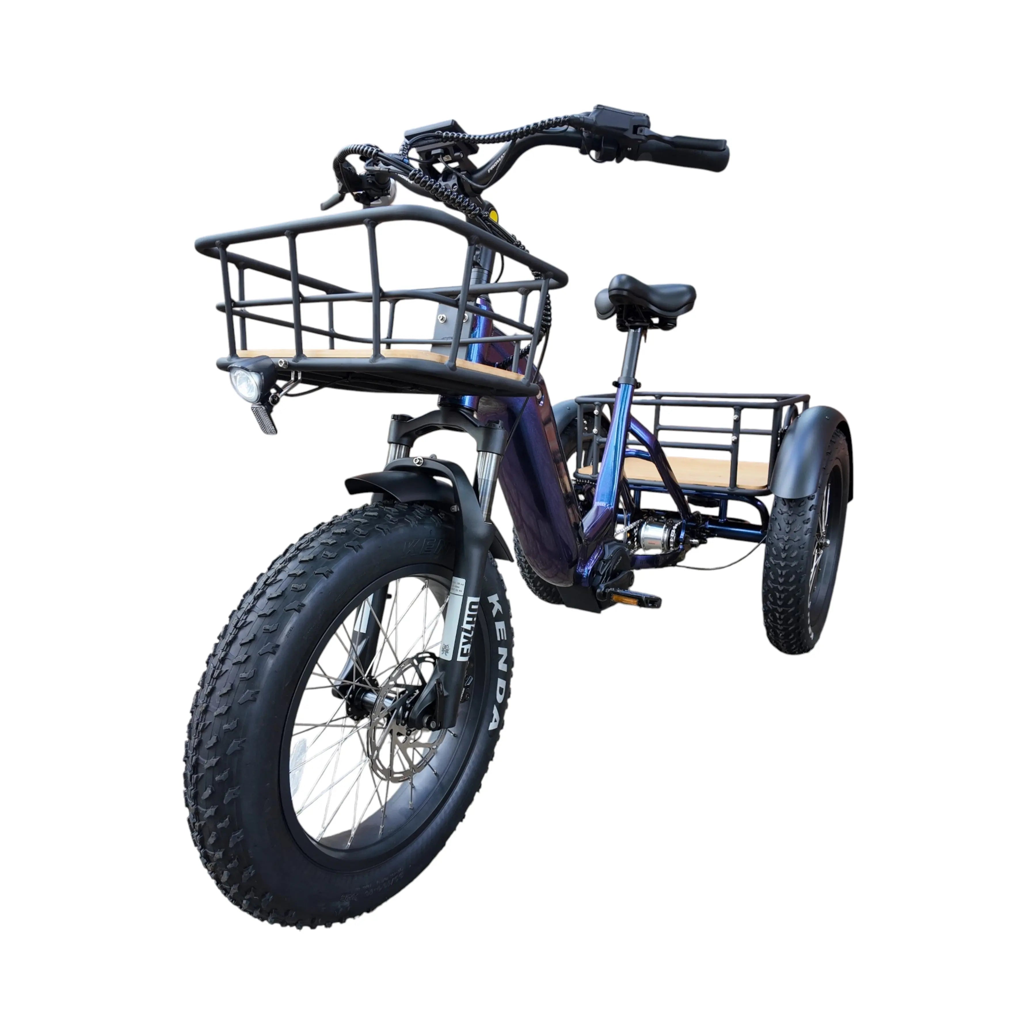 REVOM Mover T3 Elektrische Driewieler Fiets Donkerblauw - AE-trading